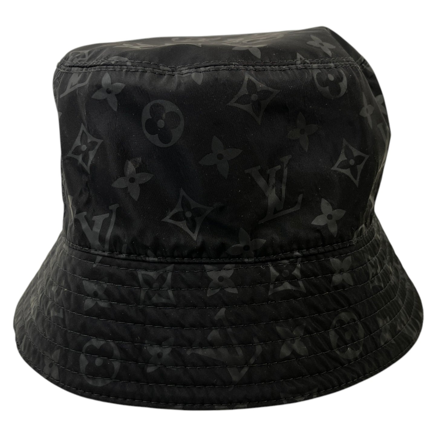 Men's Reversible Monogram Bucket Hat Black