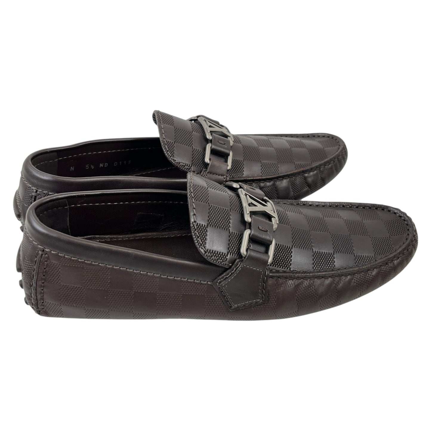 Men's Damier Hockenheim Loafers Brown Size EU 39.5 / UK 5.5