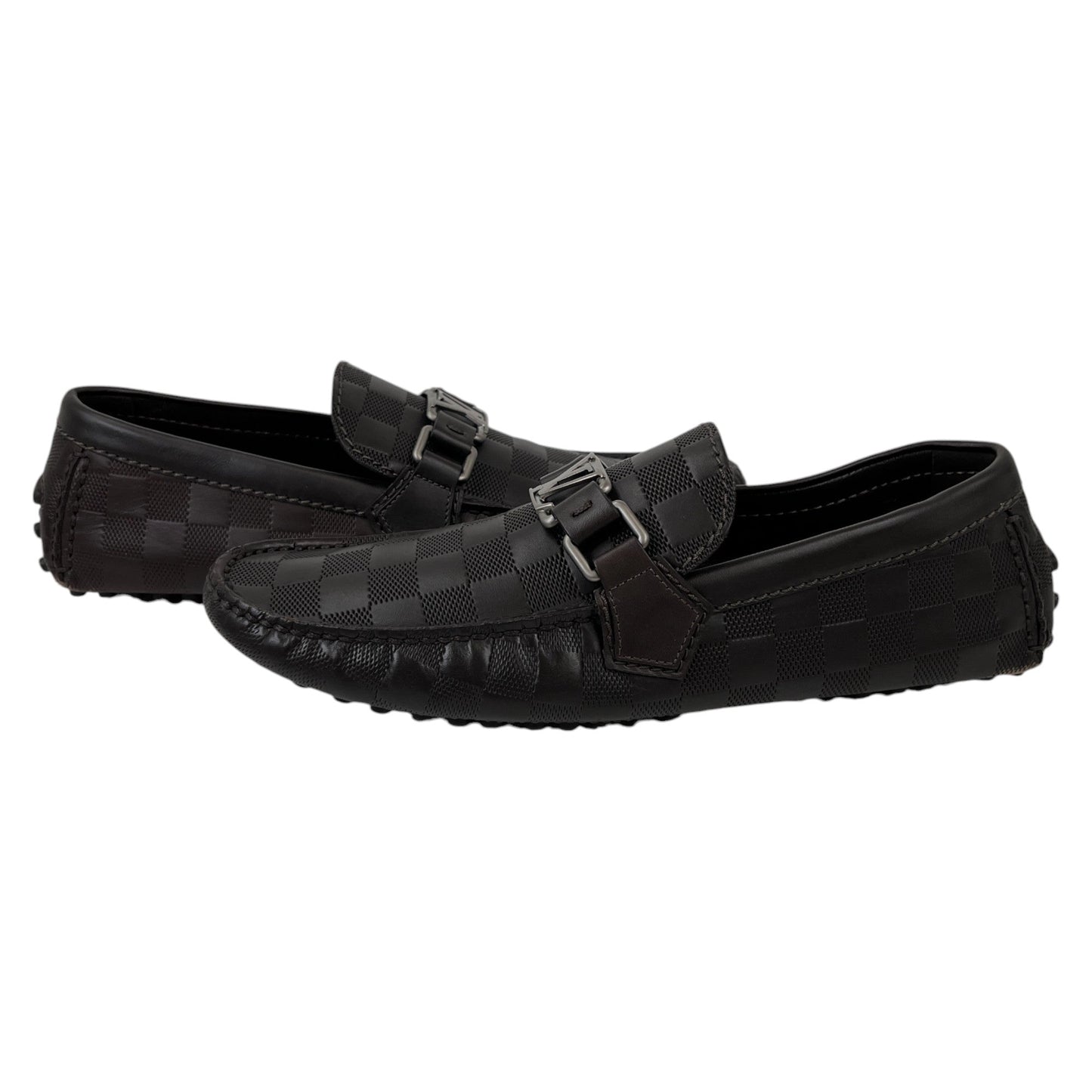 Men's Damier Hockenheim Loafers Brown Size EU 39.5 / UK 5.5