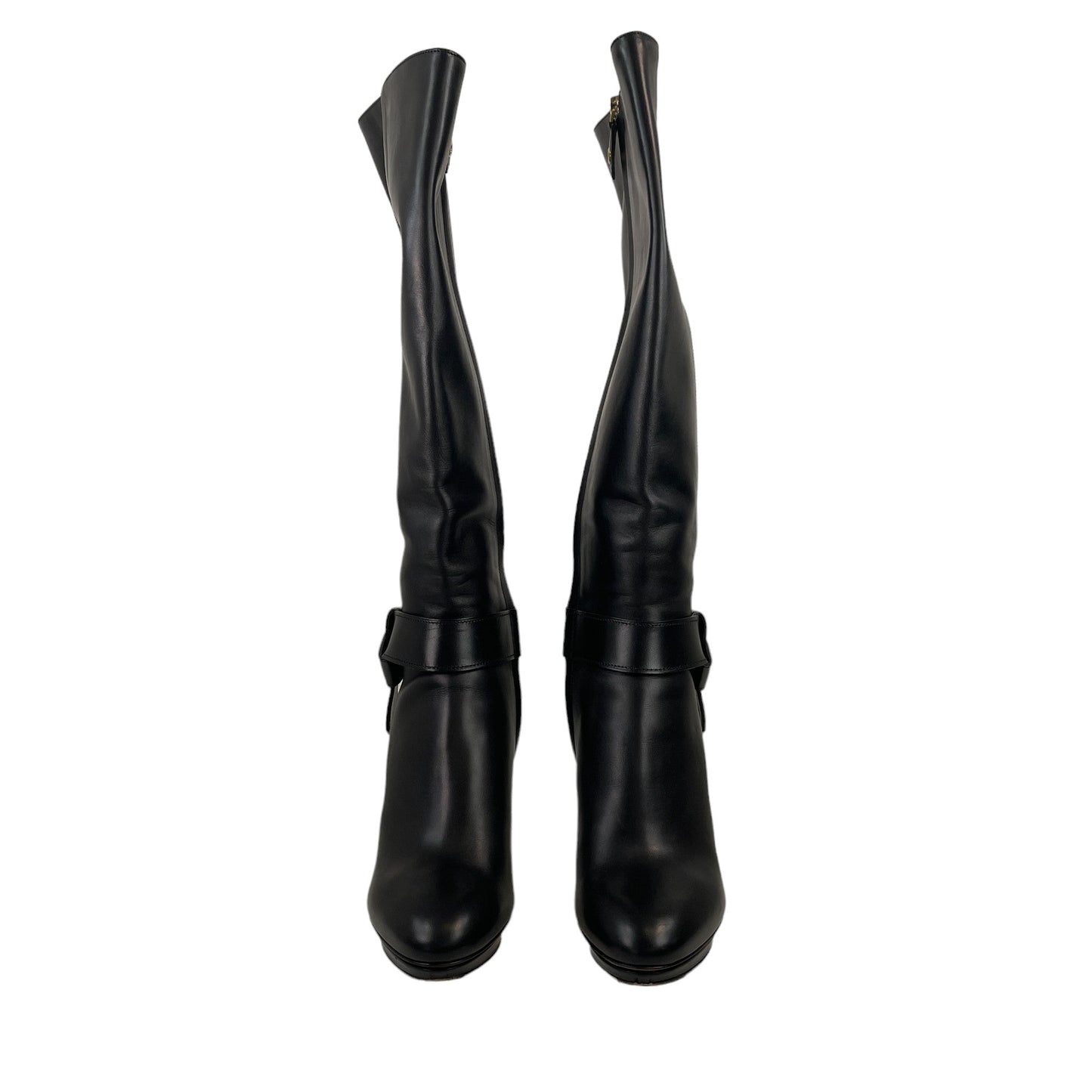 Women's Logo Knee High Boots Black Size EU 38 / UK 5