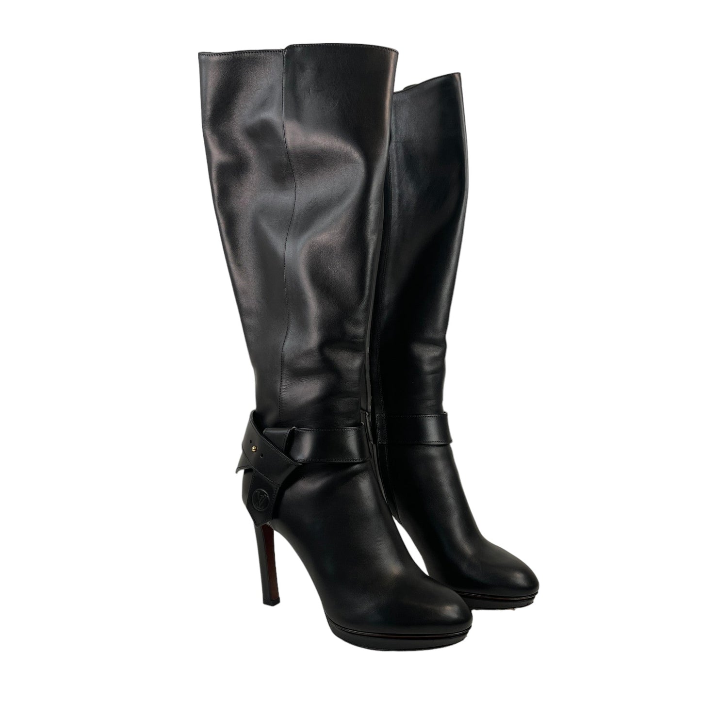 Women's Logo Knee High Boots Black Size EU 38 / UK 5