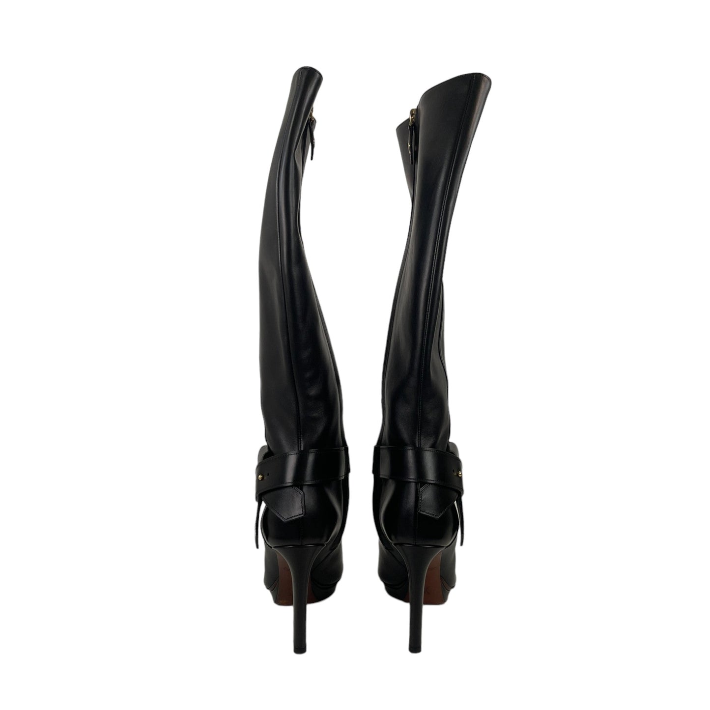 Women's Logo Knee High Boots Black Size EU 38 / UK 5