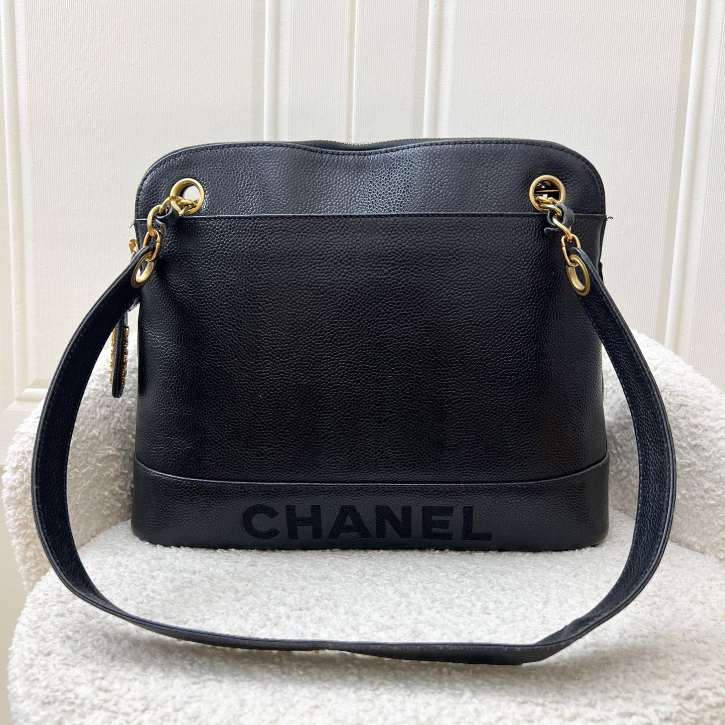 GLM- Tote Bag in Black Caviar and GHW