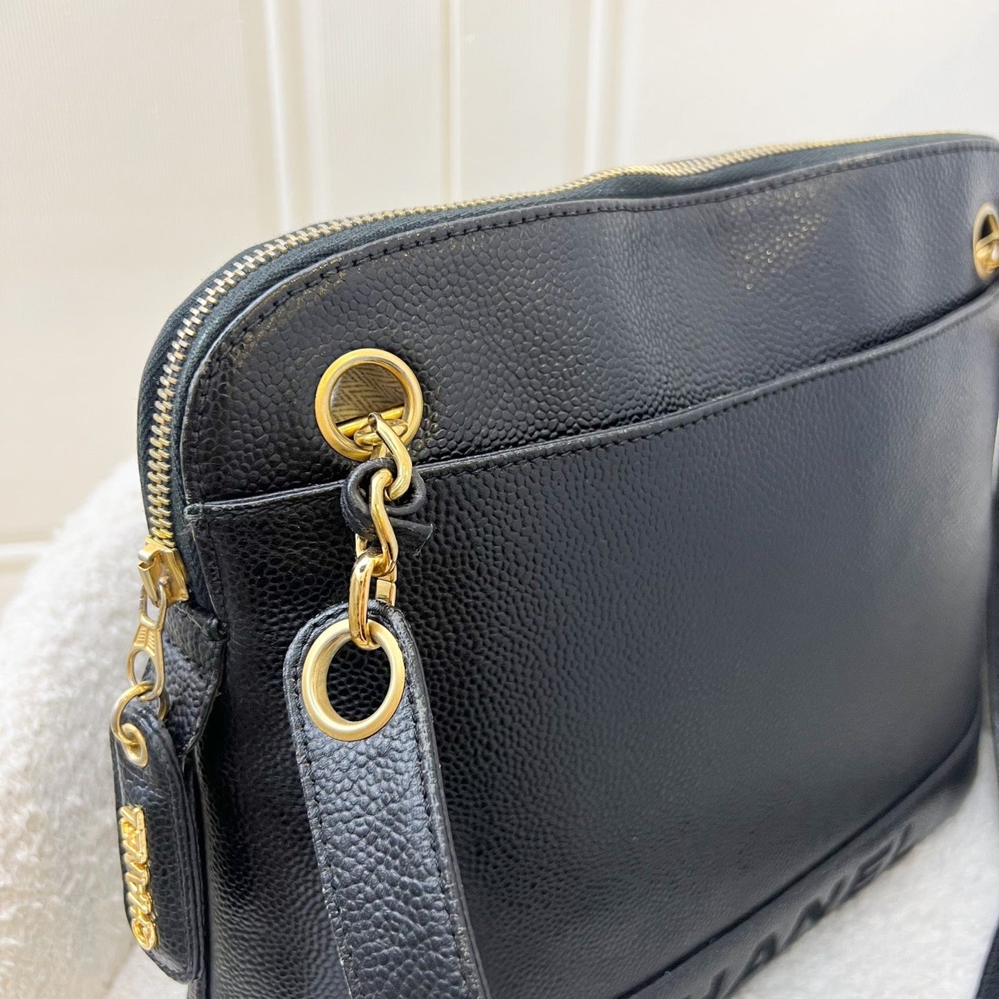 GLM- Tote Bag in Black Caviar and GHW