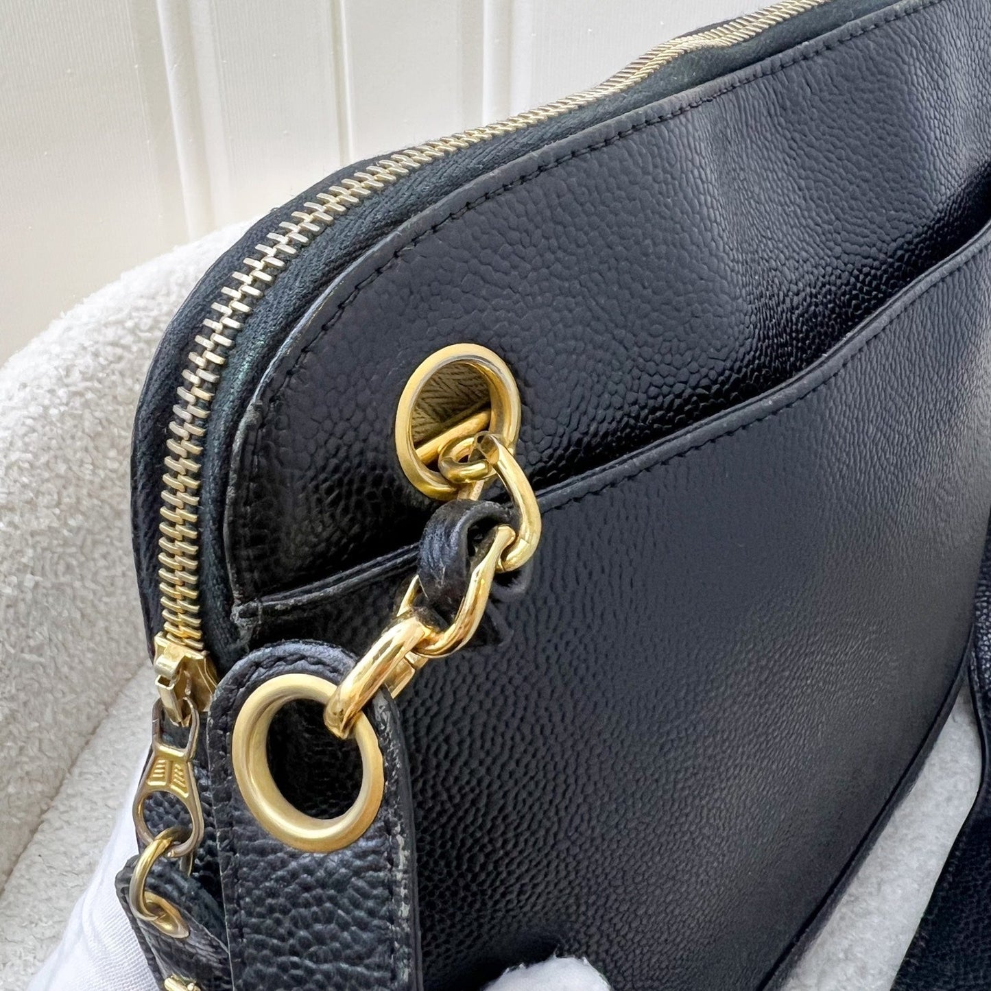 GLM- Tote Bag in Black Caviar and GHW