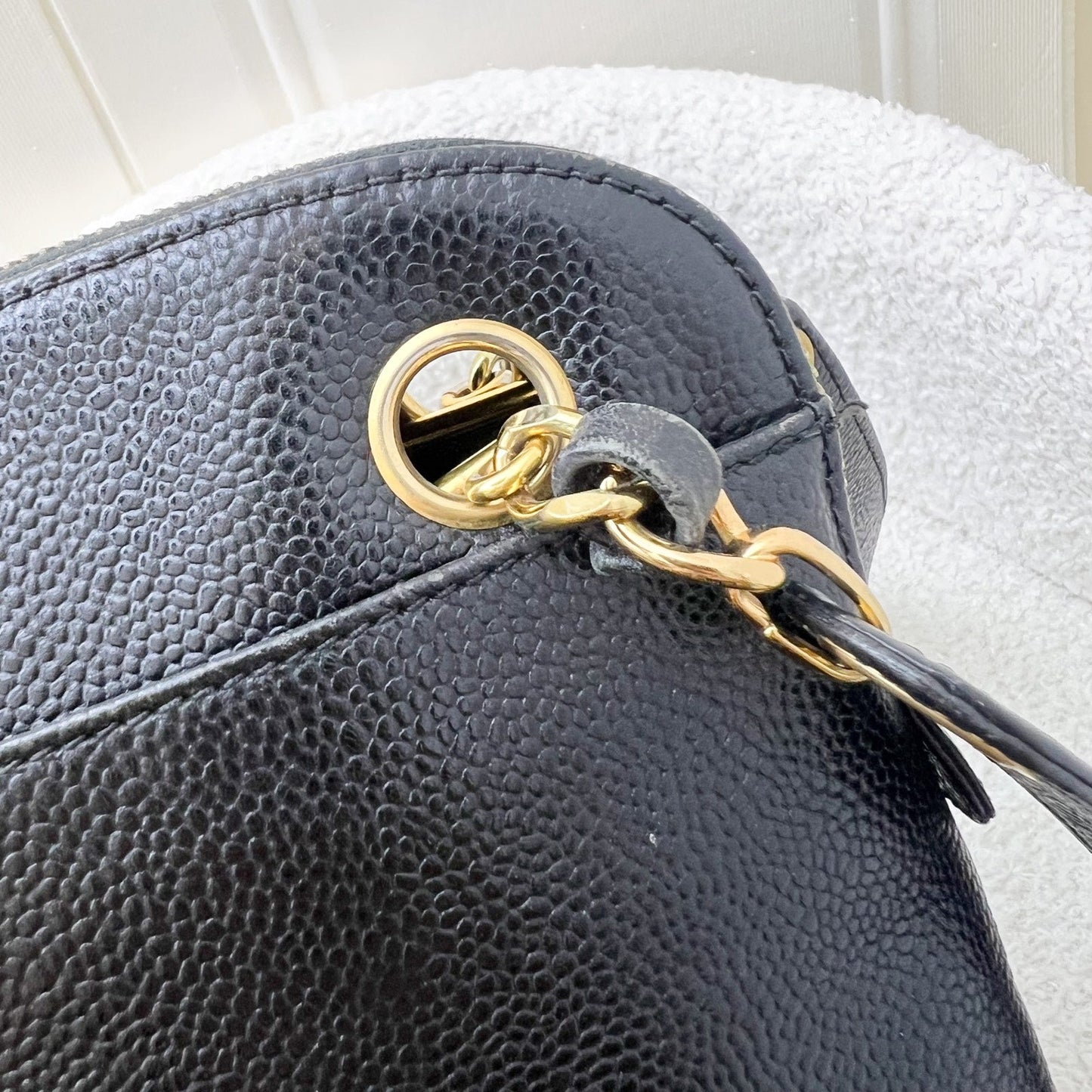 GLM- Tote Bag in Black Caviar and GHW