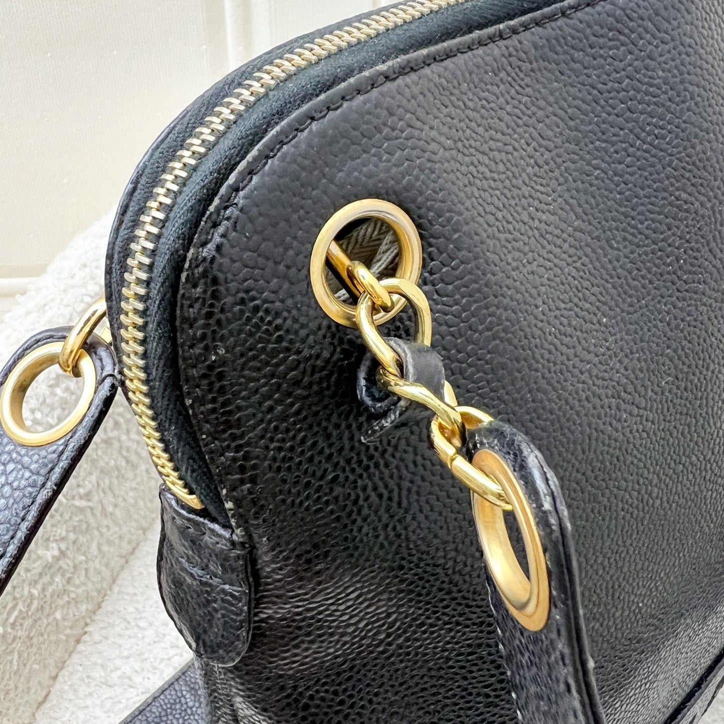 GLM- Tote Bag in Black Caviar and GHW
