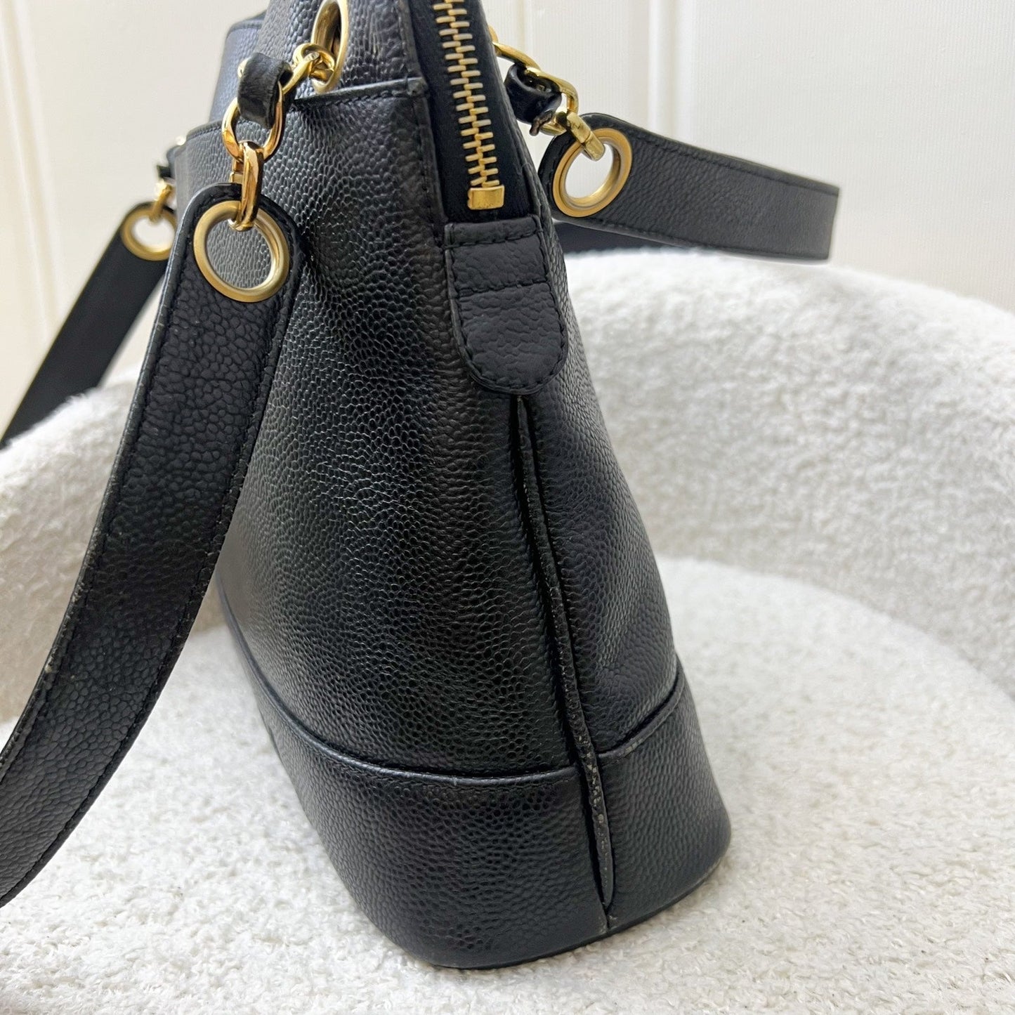 GLM- Tote Bag in Black Caviar and GHW