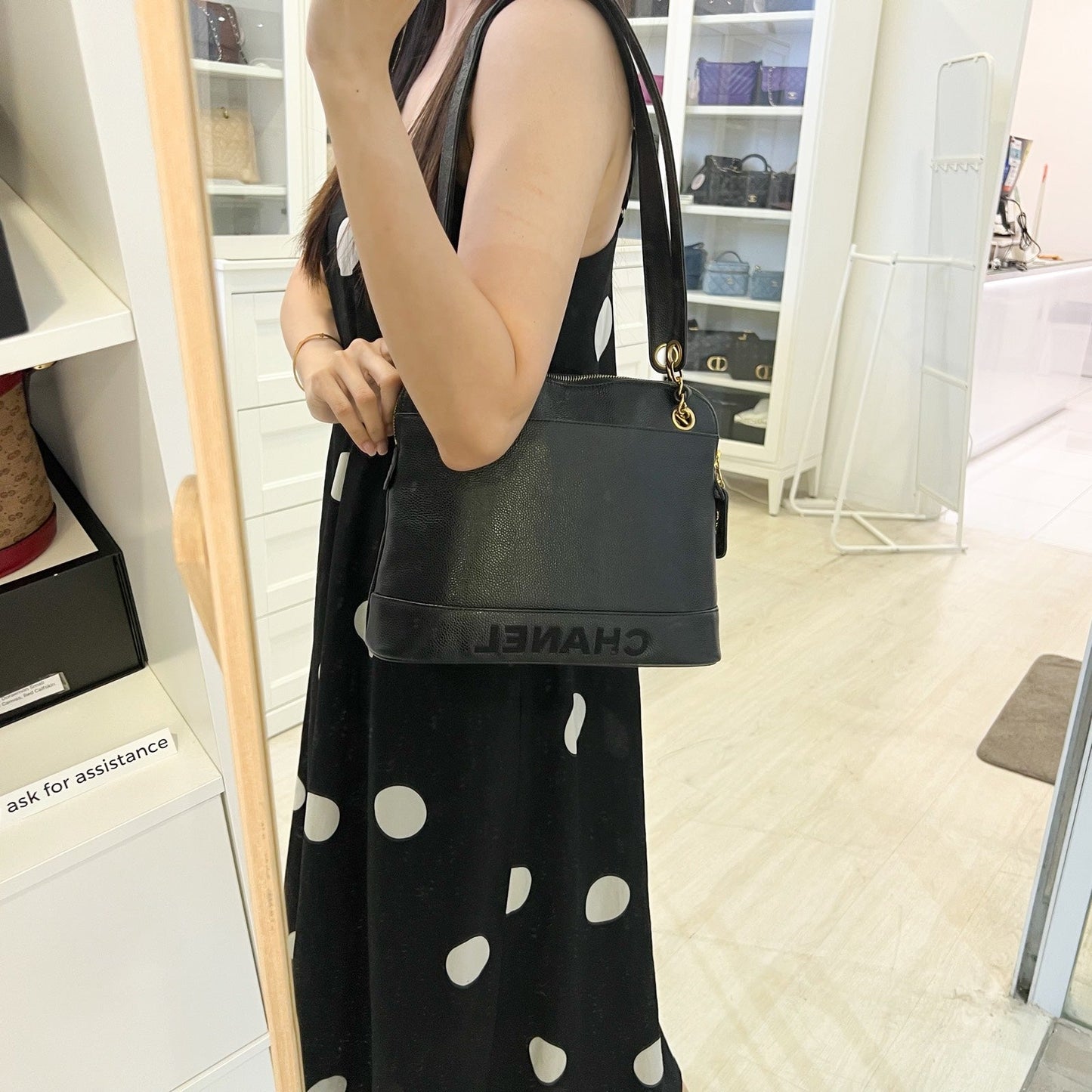 GLM- Tote Bag in Black Caviar and GHW