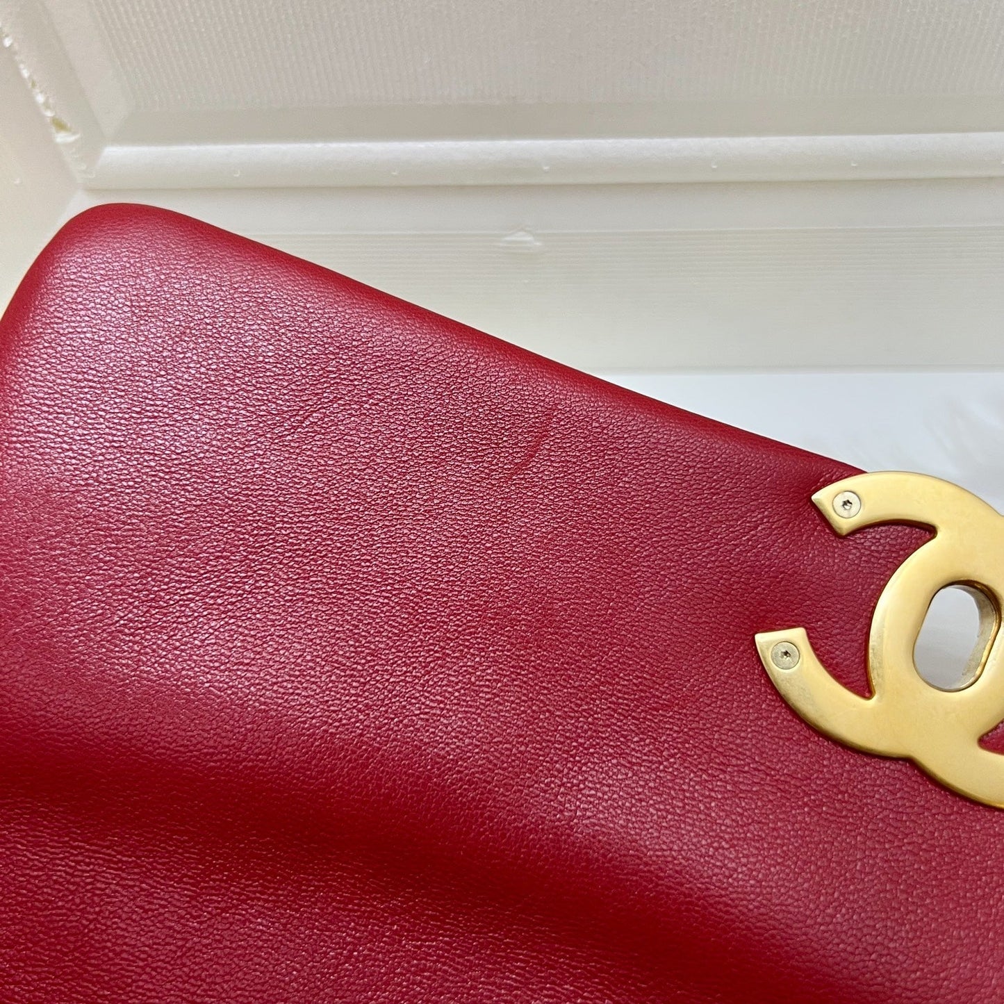 GLM-19 Medium / Large Flap in Red Lambskin and 3-tone HW (Model: AS1161)
