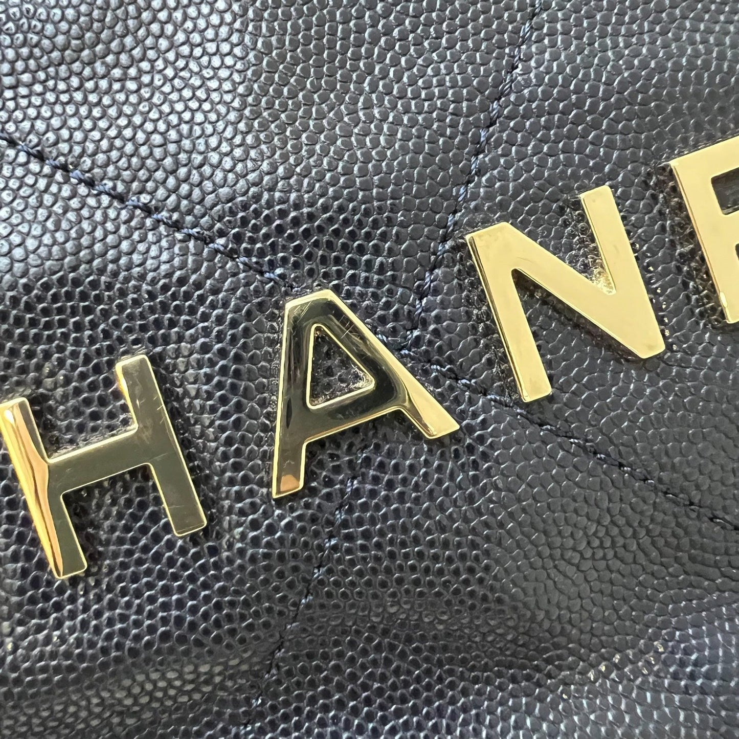 GLM-22 Small Hobo Handbag in Navy Shiny Caviar and LGHW (Model: AS3260)