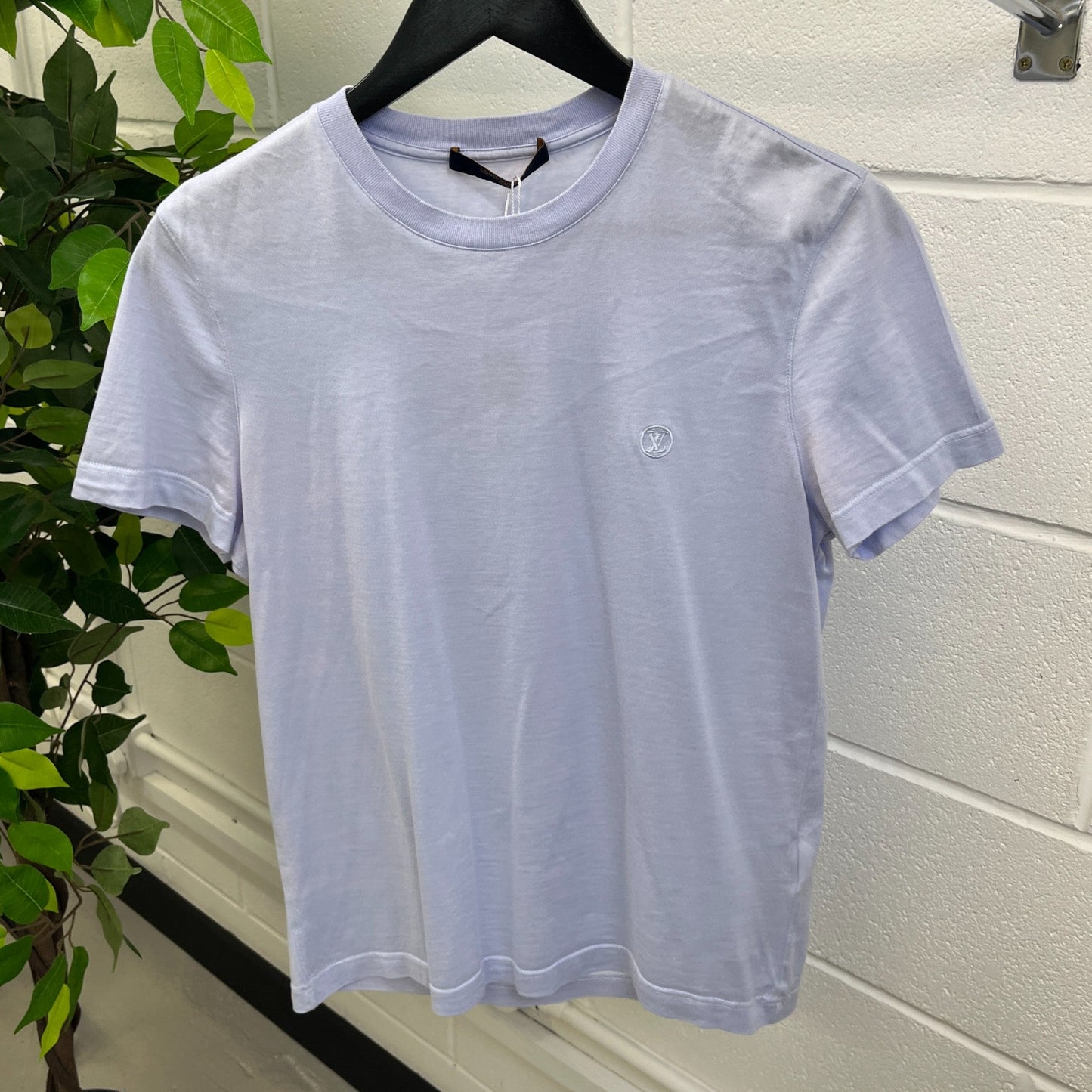 Men's Embroidered Logo T-Shirt Purple Size XS