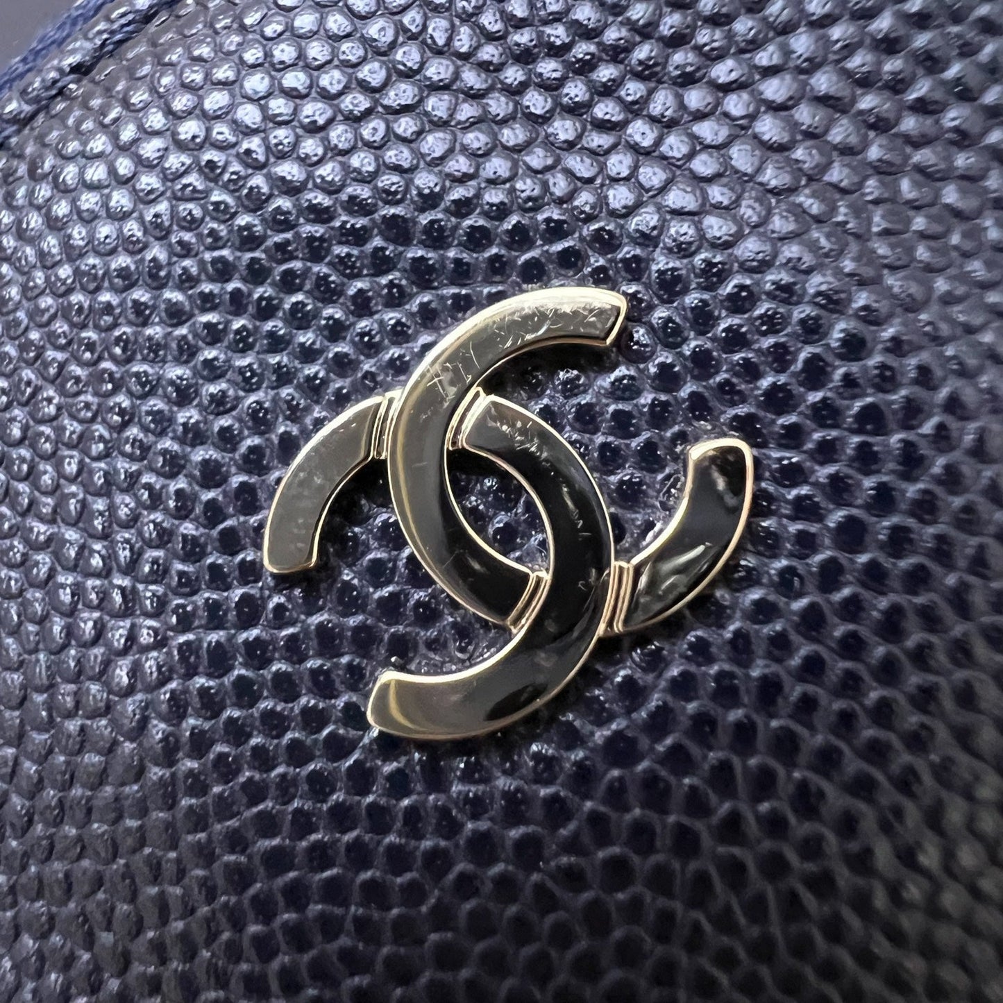 GLM-22 Small Hobo Handbag in Navy Shiny Caviar and LGHW (Model: AS3260)