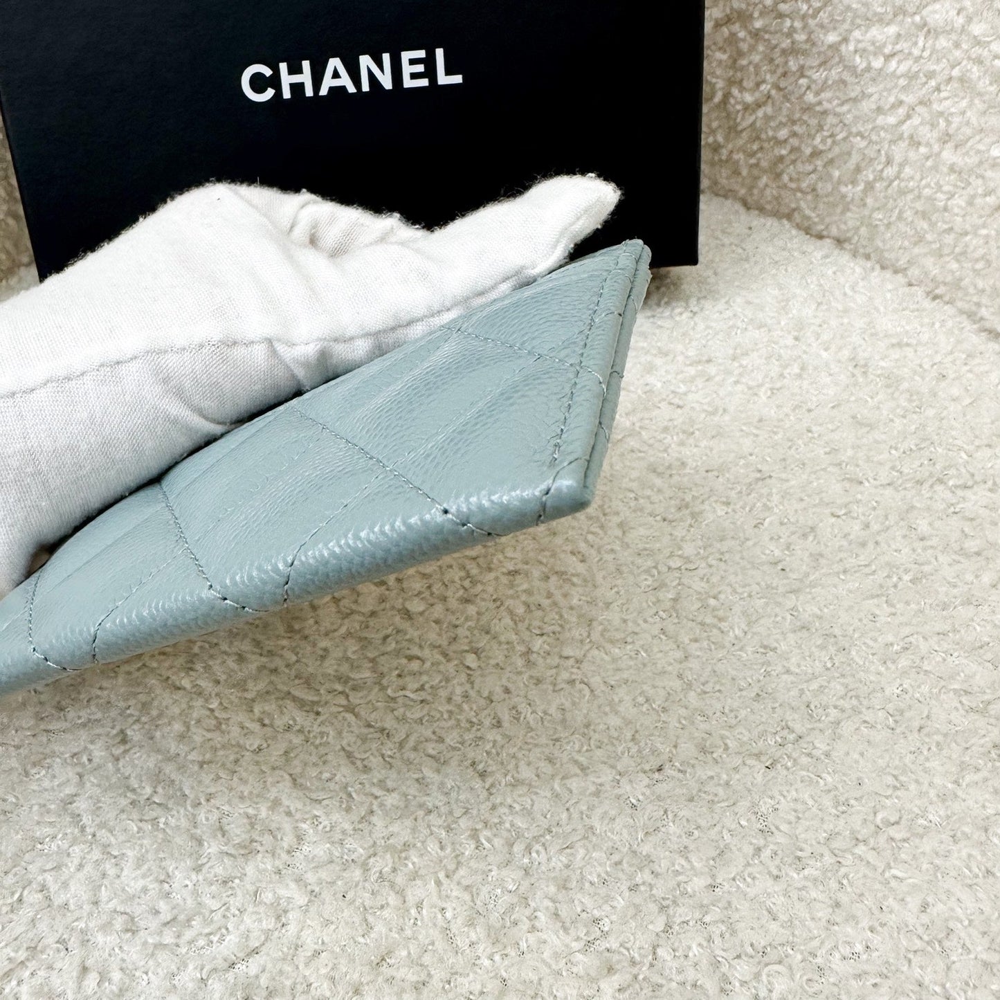 GLM-Classic Flat Card Holder in Seafoam Green / Grey Caviar and SHW