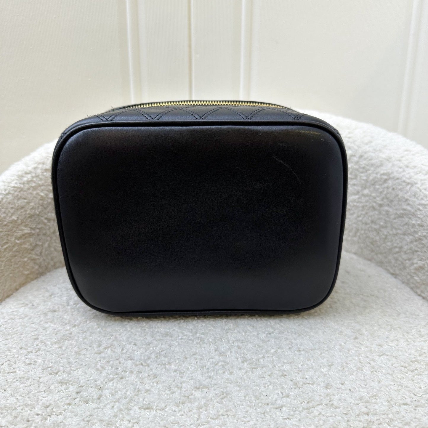 GLM- Travel Vanity Bag in Black Lambskin 24K GHW
