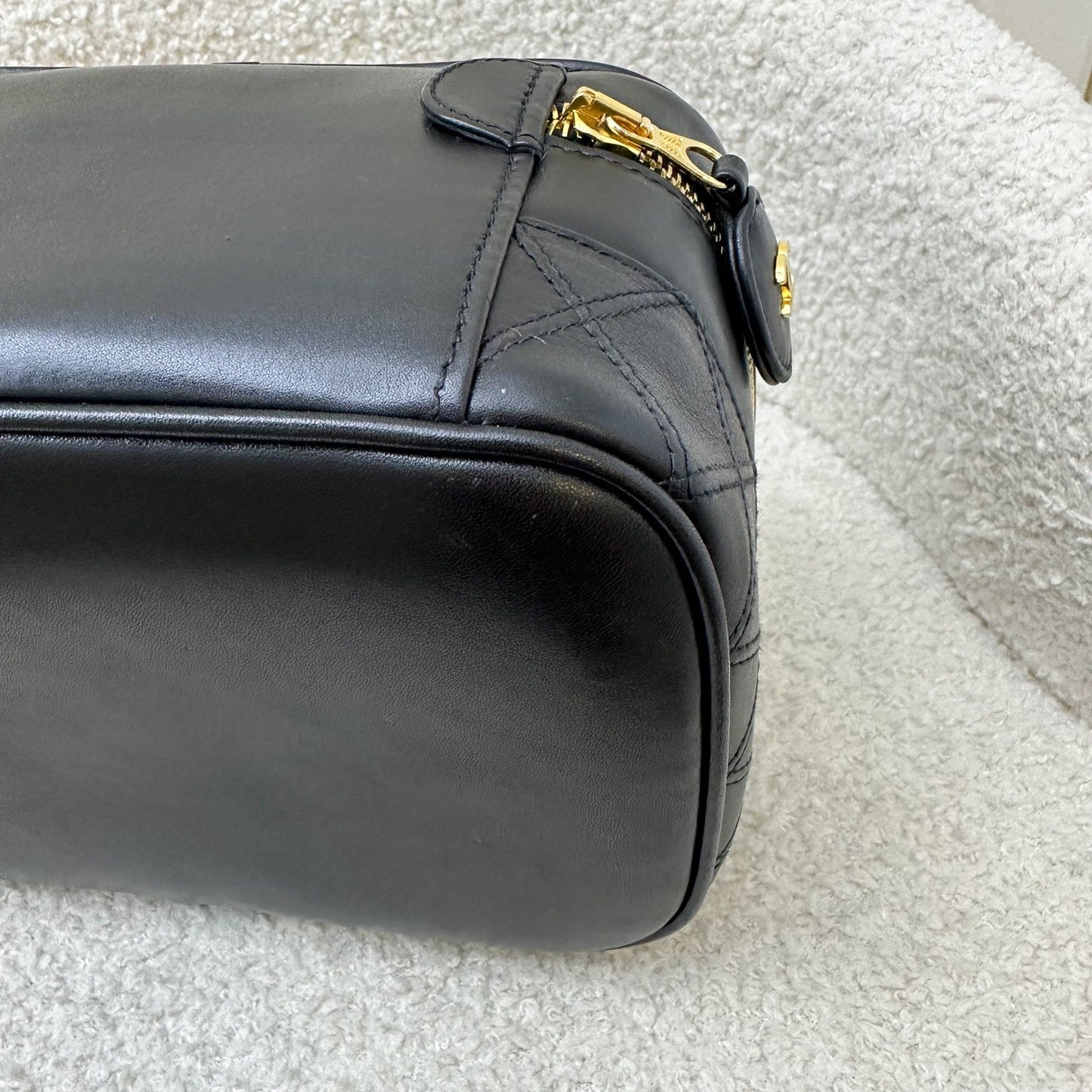 GLM- Travel Vanity Bag in Black Lambskin 24K GHW