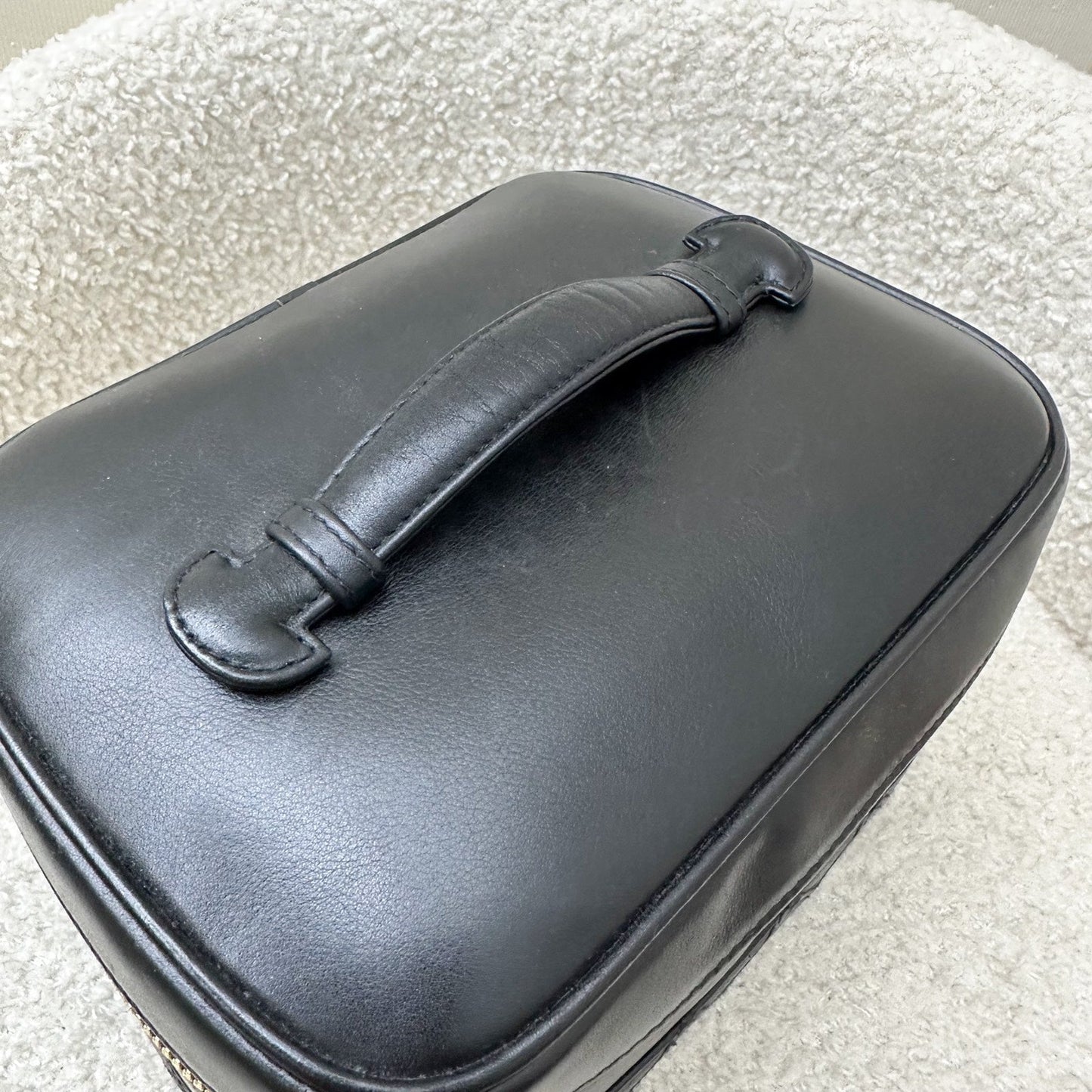 GLM- Travel Vanity Bag in Black Lambskin 24K GHW