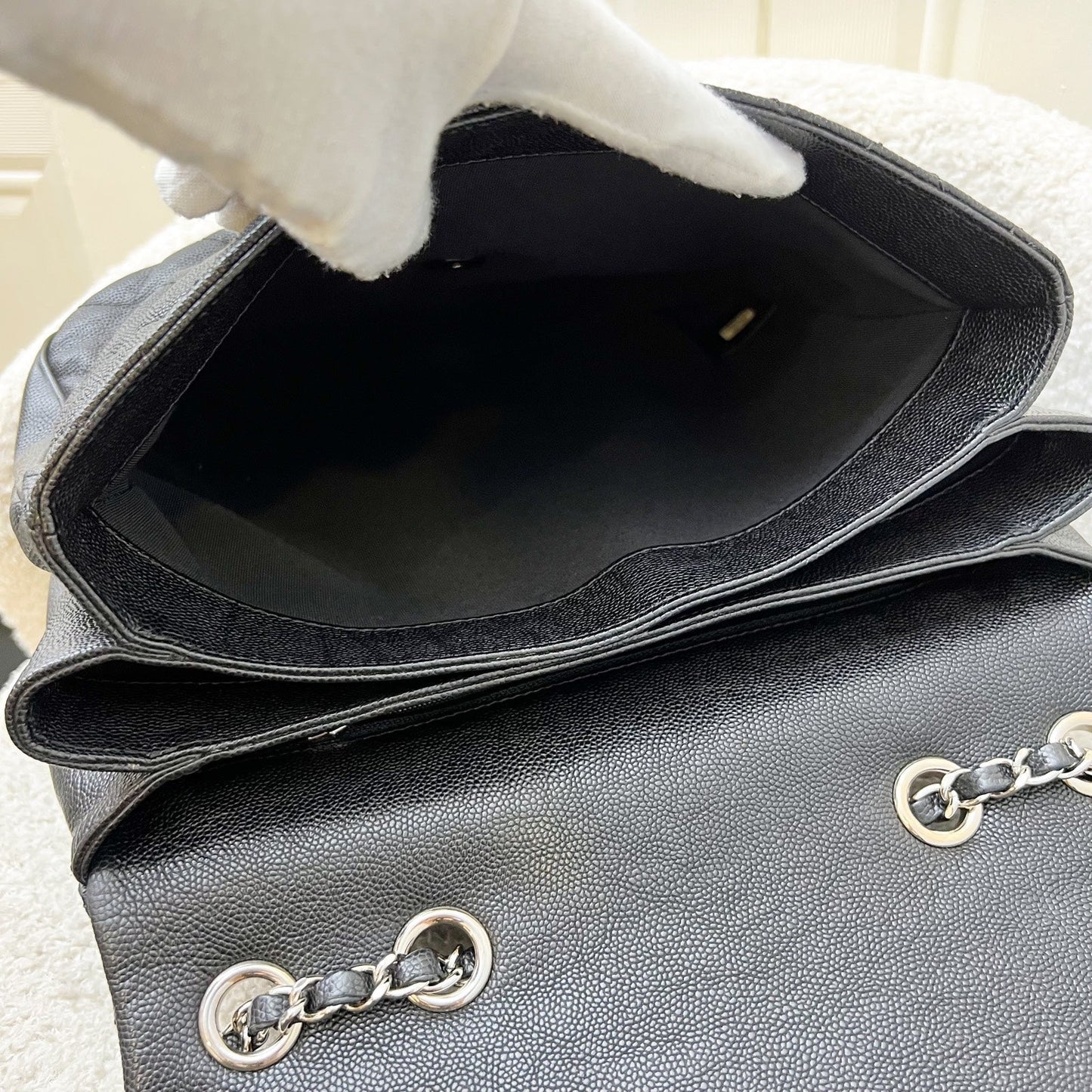 GLM-18P Seasonal Flap in Black Caviar and SHW (Model: A57049)