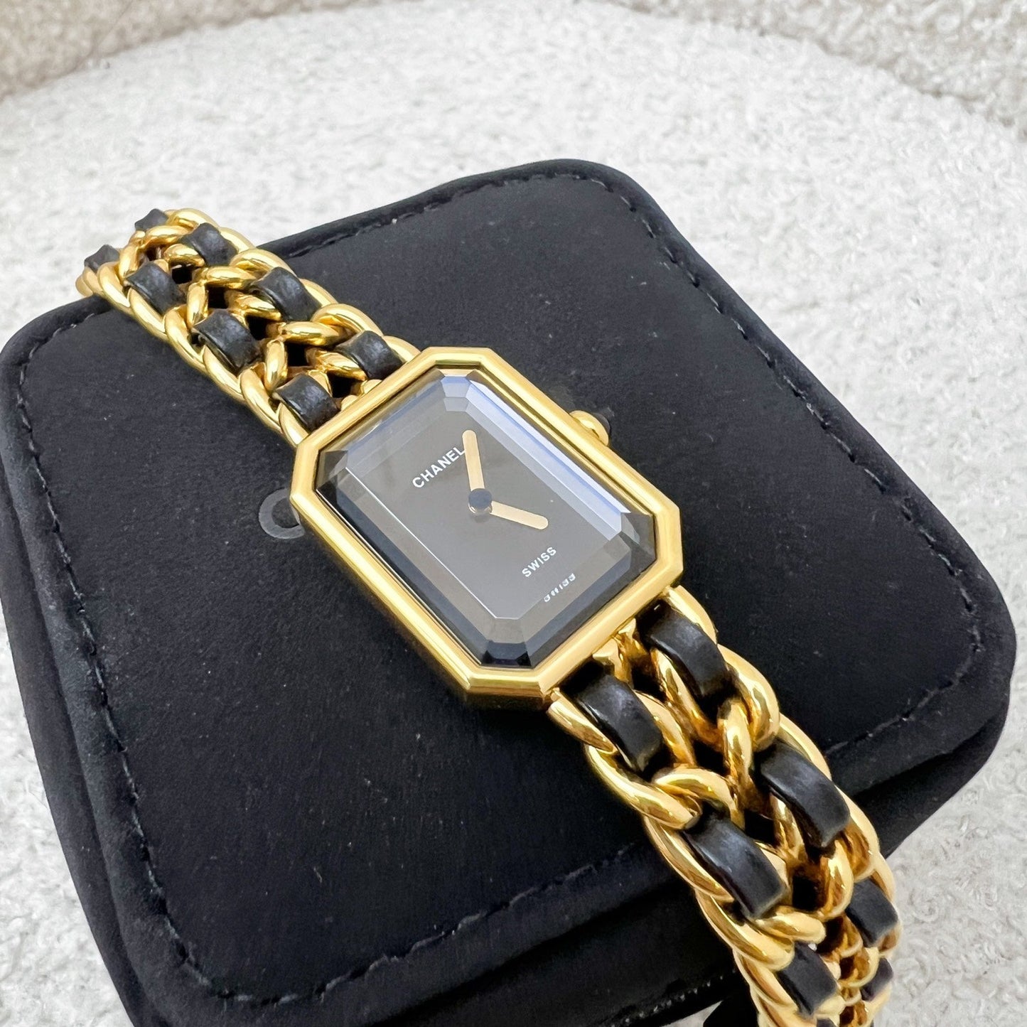 GLM- Premiere Watch in 24K GHW and Black Leather Size S