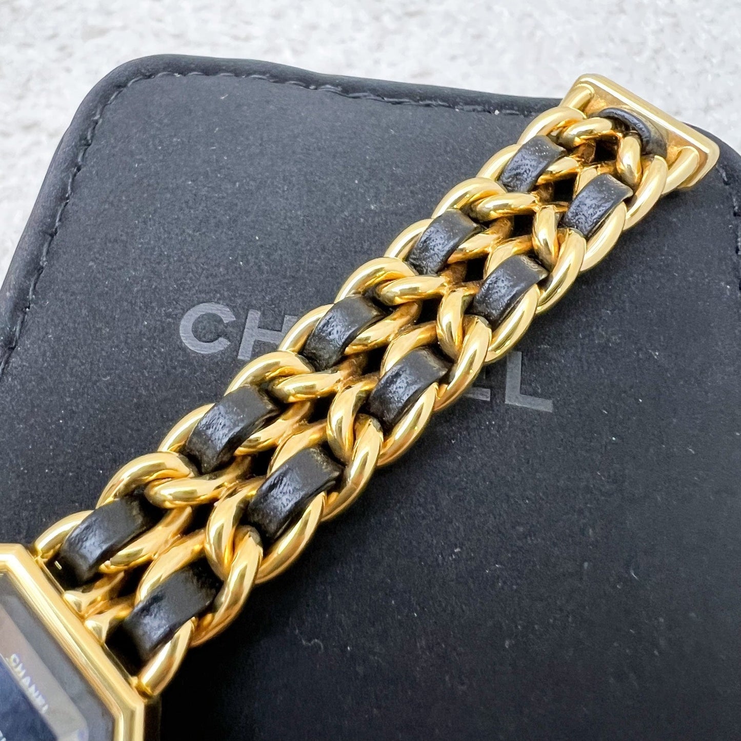 GLM- Premiere Watch in 24K GHW and Black Leather Size S