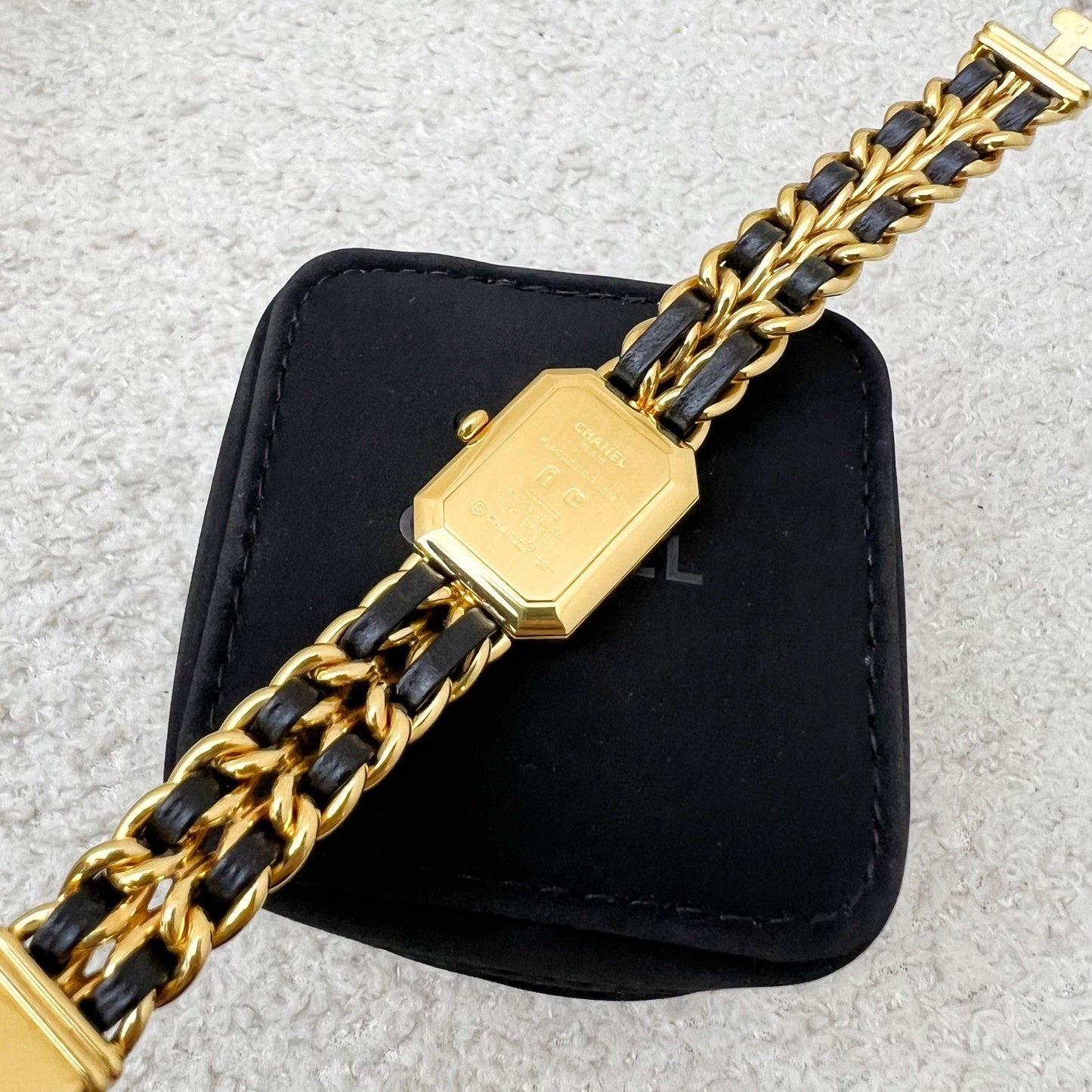GLM- Premiere Watch in 24K GHW and Black Leather Size S