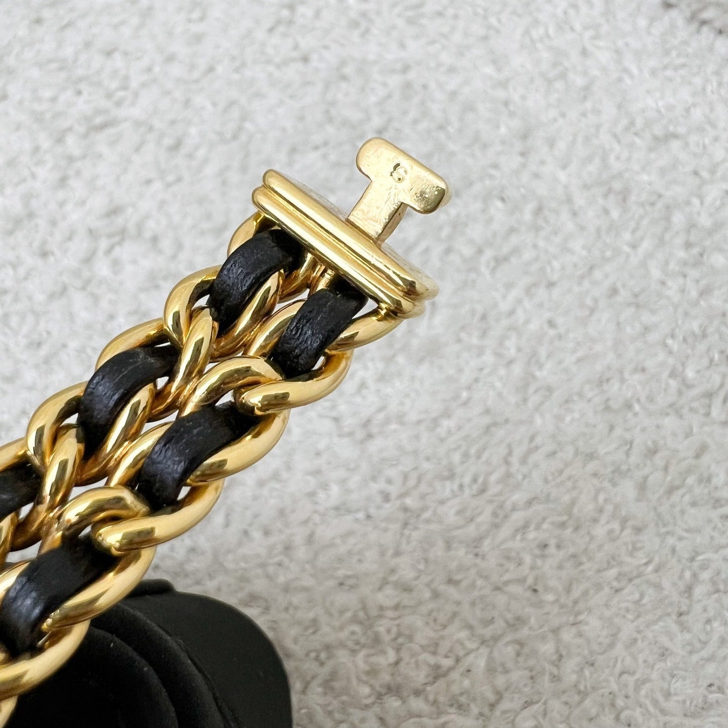GLM- Premiere Watch in 24K GHW and Black Leather Size S