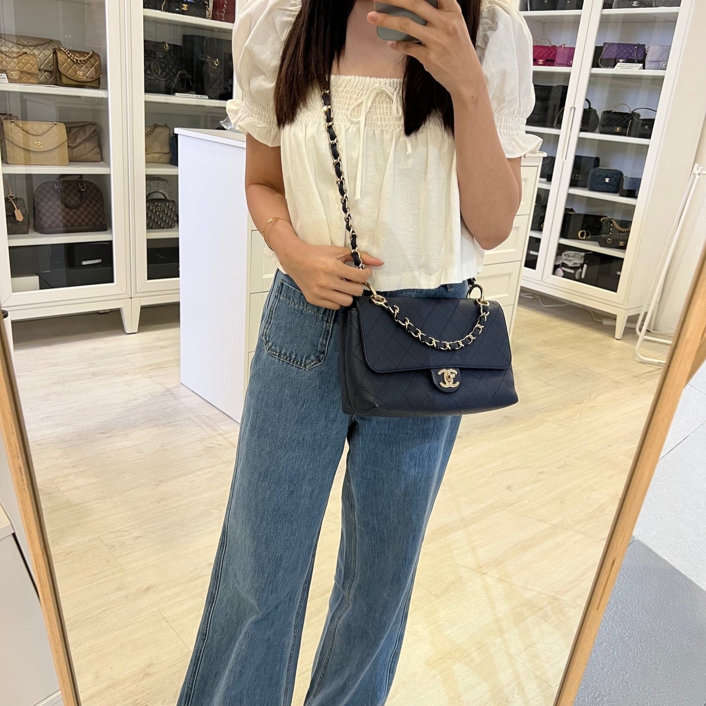 GLM-City Walk Flap in Navy Caviar LGHW (Model: AS1574)
