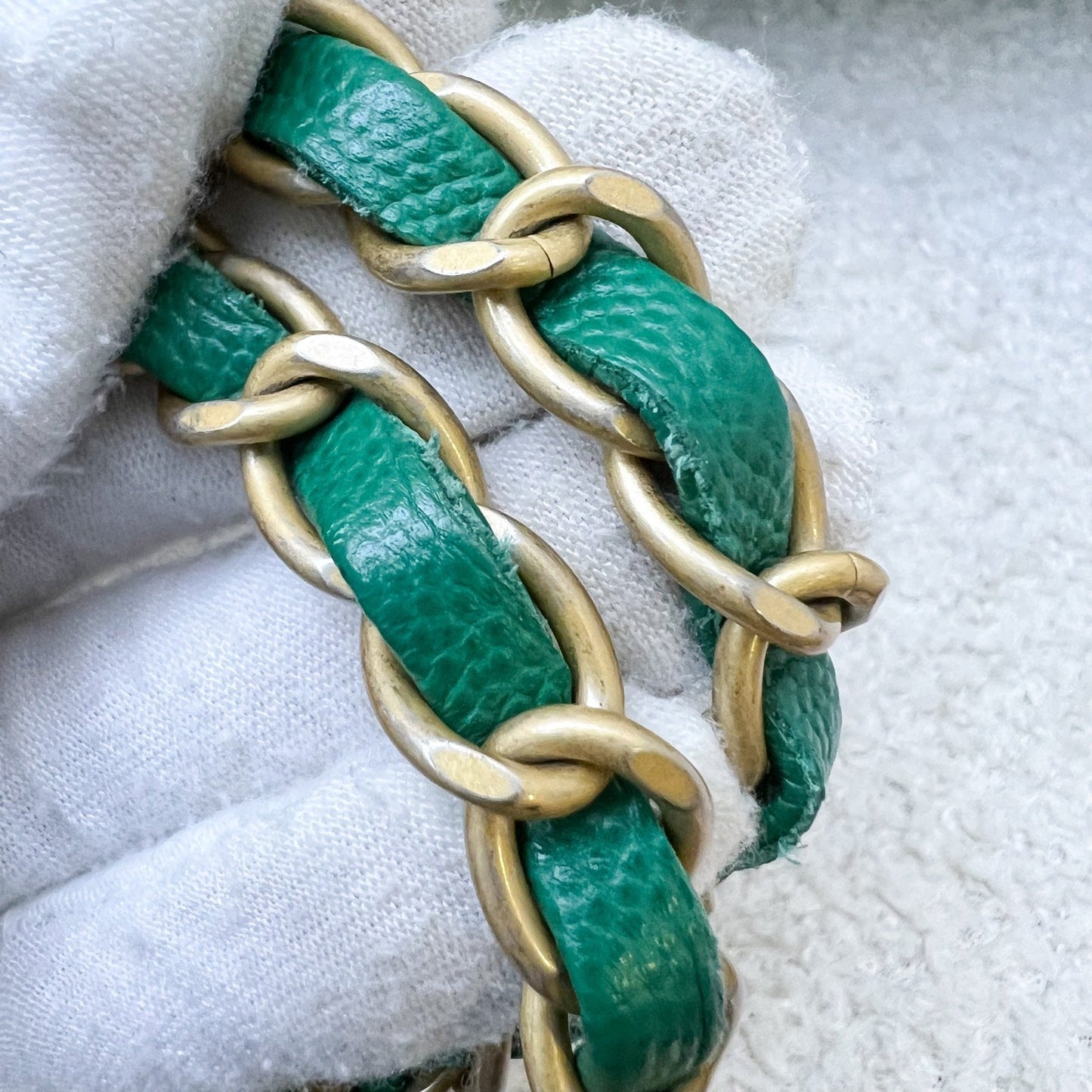 GLM-Medium 29cm Coco Handle Flap in Green Caviar and AGHW