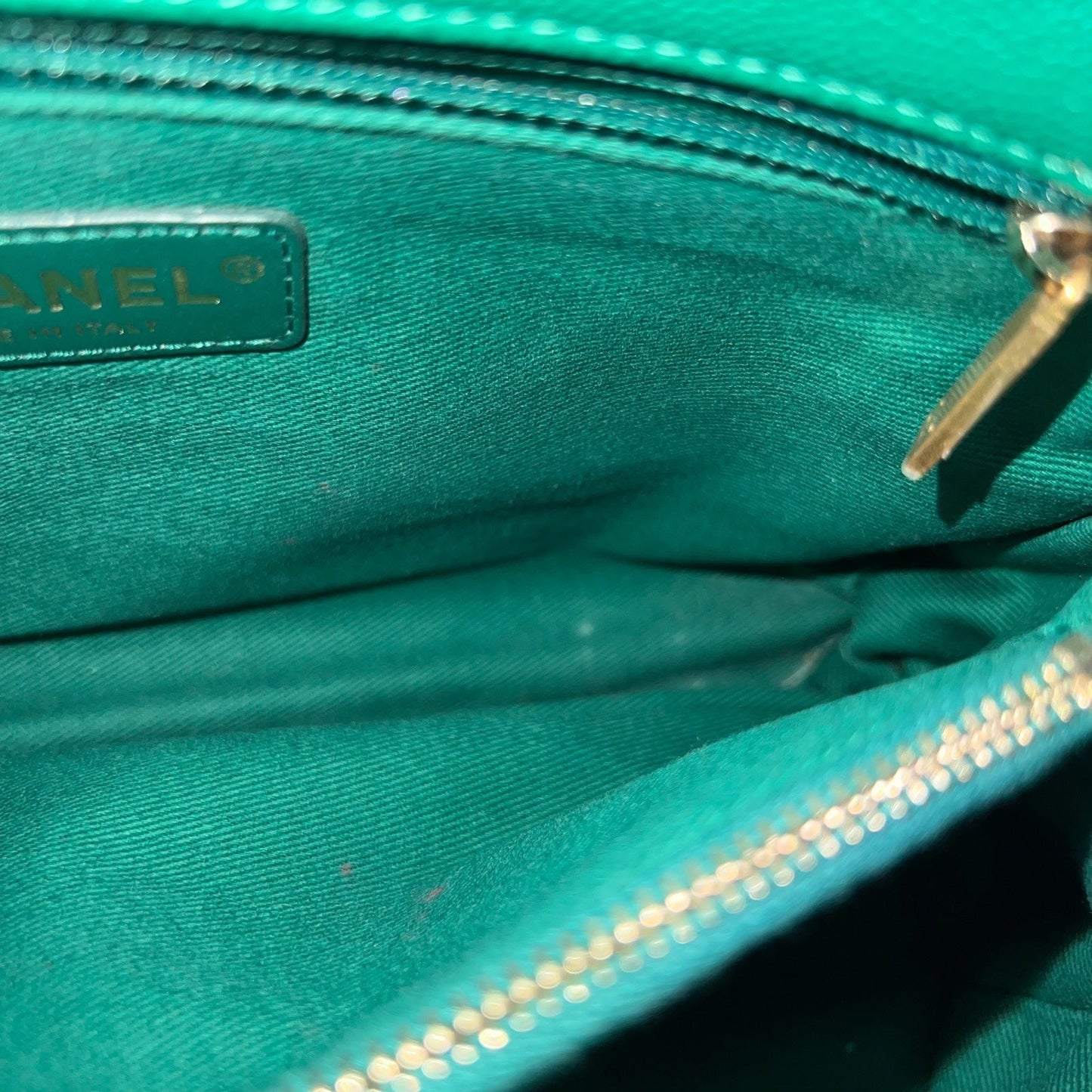 GLM-Medium 29cm Coco Handle Flap in Green Caviar and AGHW