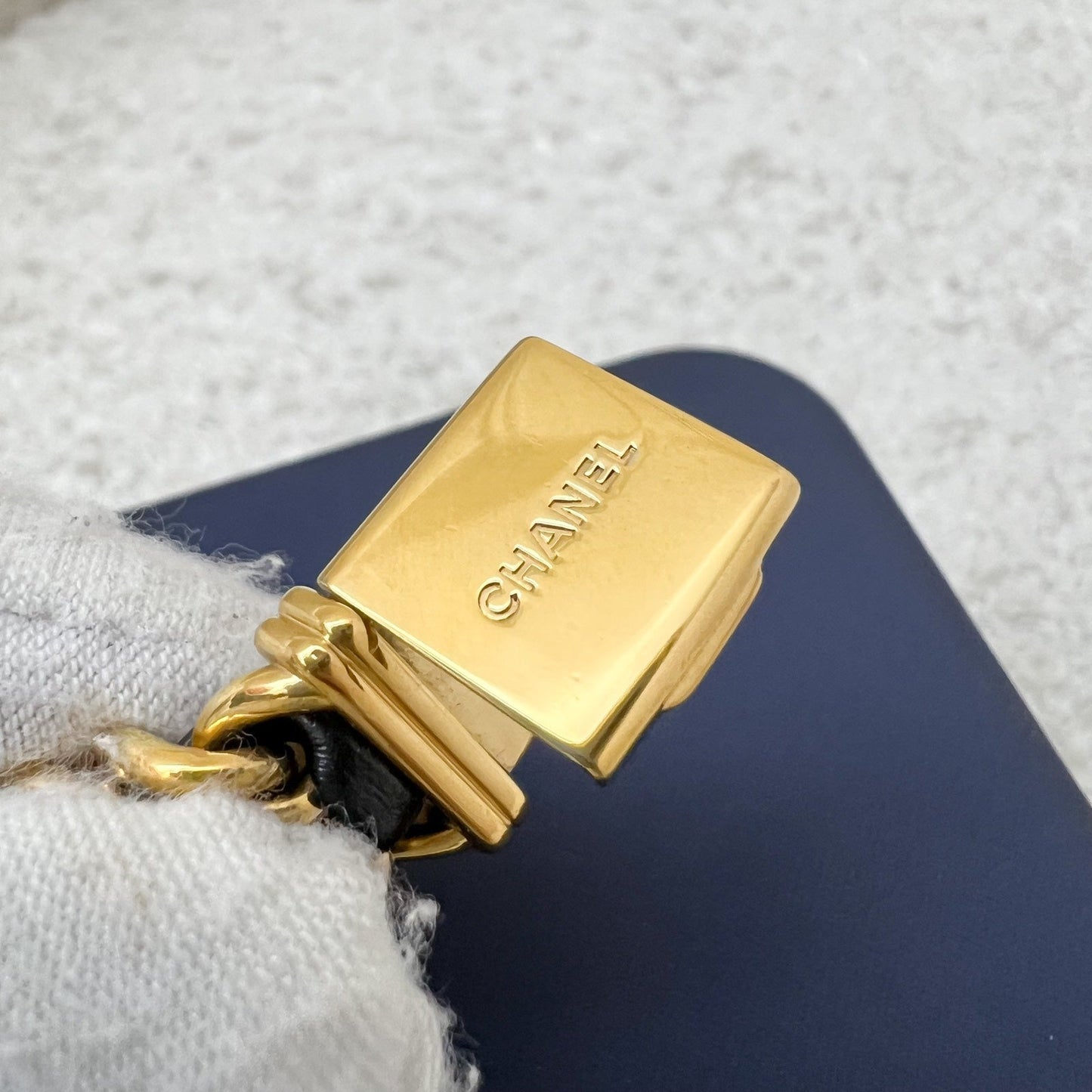 GLM- Premiere Watch in 24K GHW and Black Leather Size M