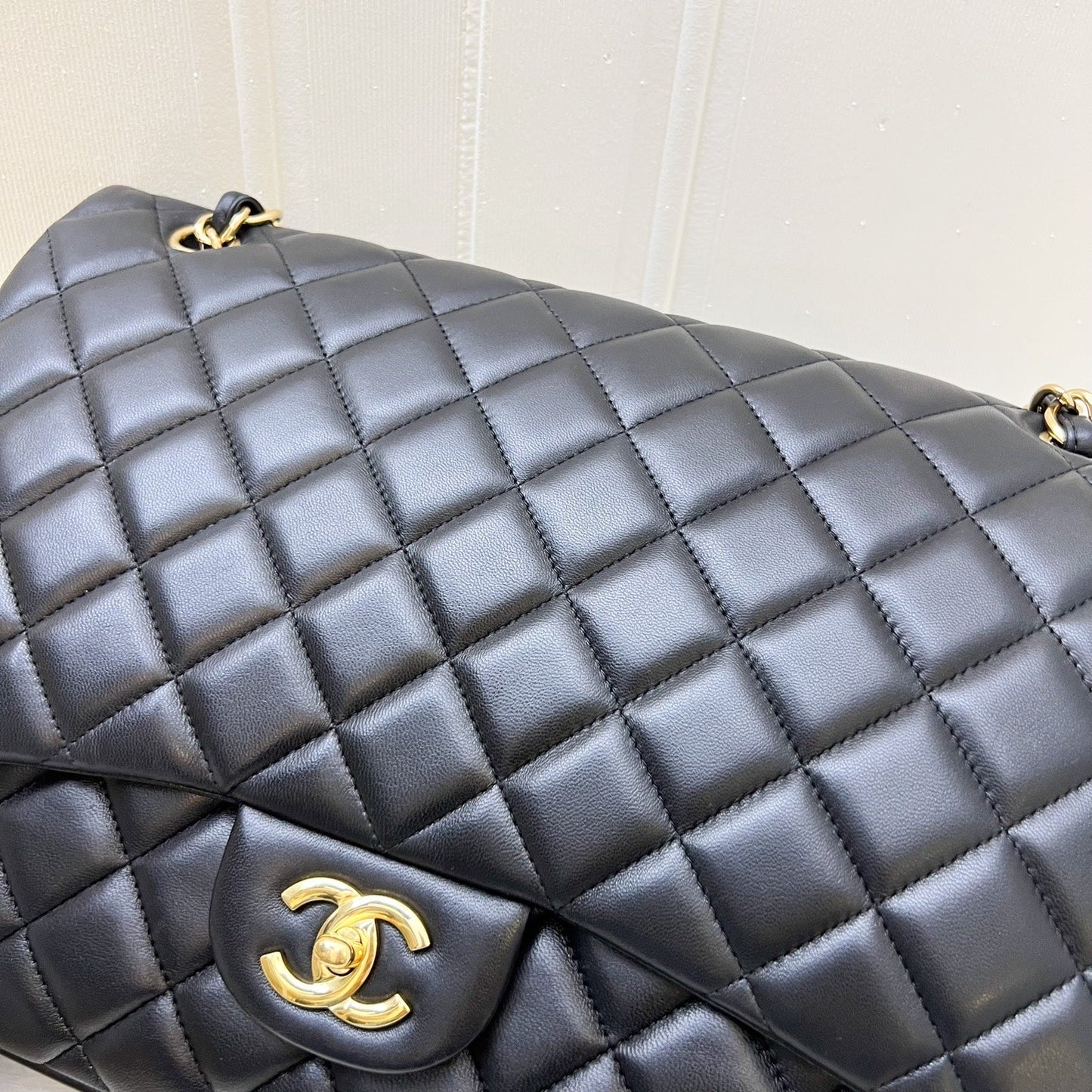 GLM-Maxi Classic Flap SF in Black Lambskin and GHW