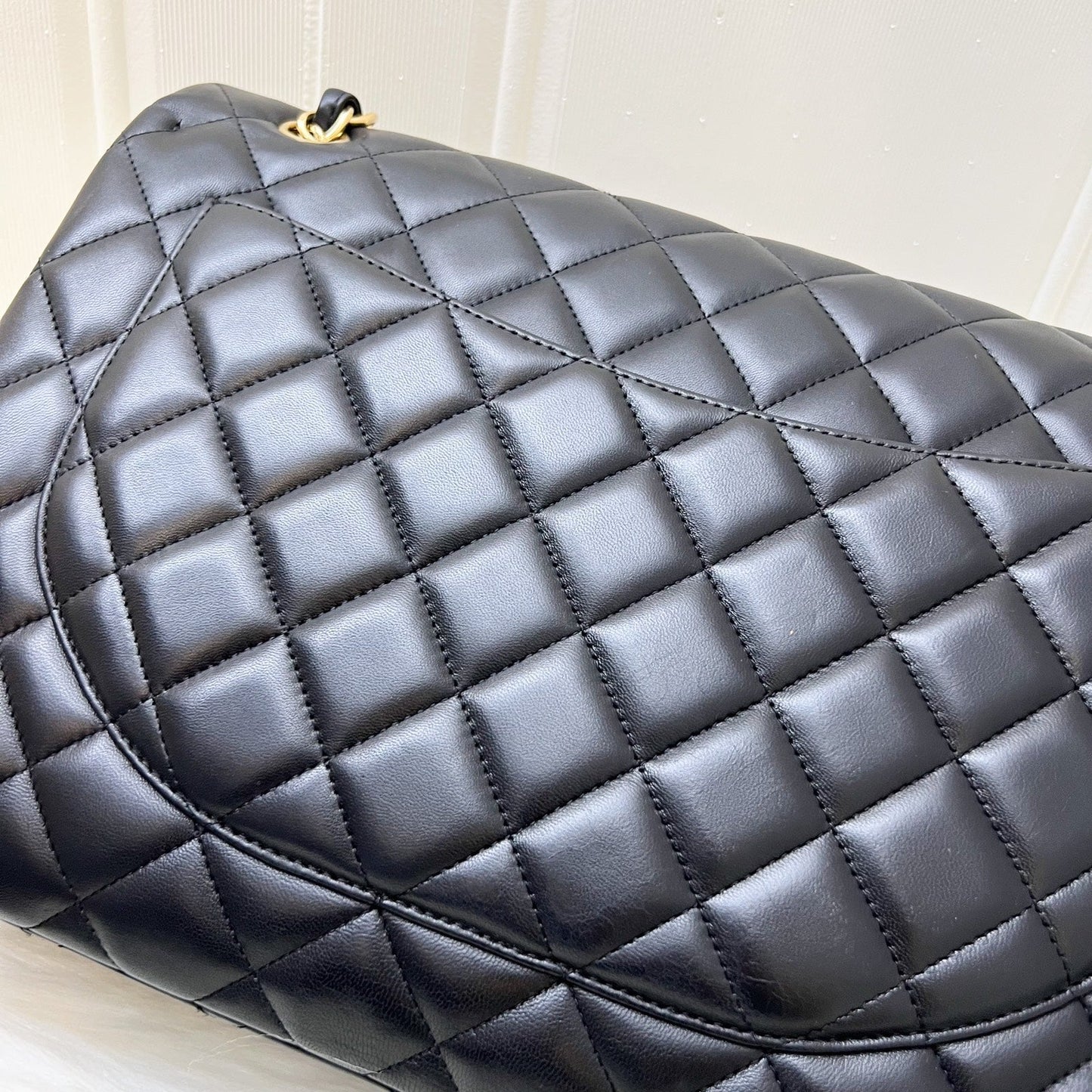GLM-Maxi Classic Flap SF in Black Lambskin and GHW
