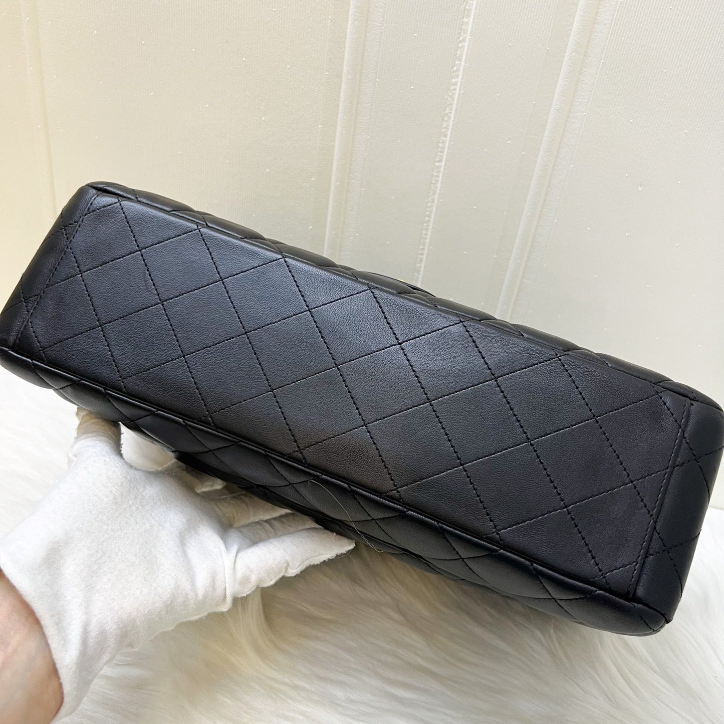 GLM-Maxi Classic Flap SF in Black Lambskin and GHW