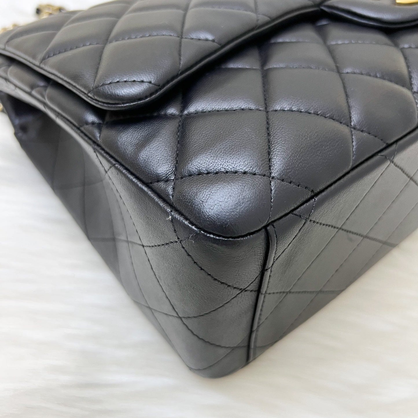 GLM-Maxi Classic Flap SF in Black Lambskin and GHW