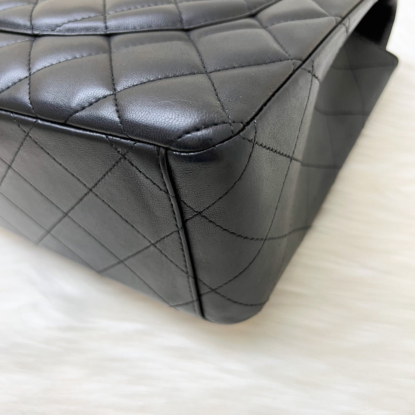 GLM-Maxi Classic Flap SF in Black Lambskin and GHW