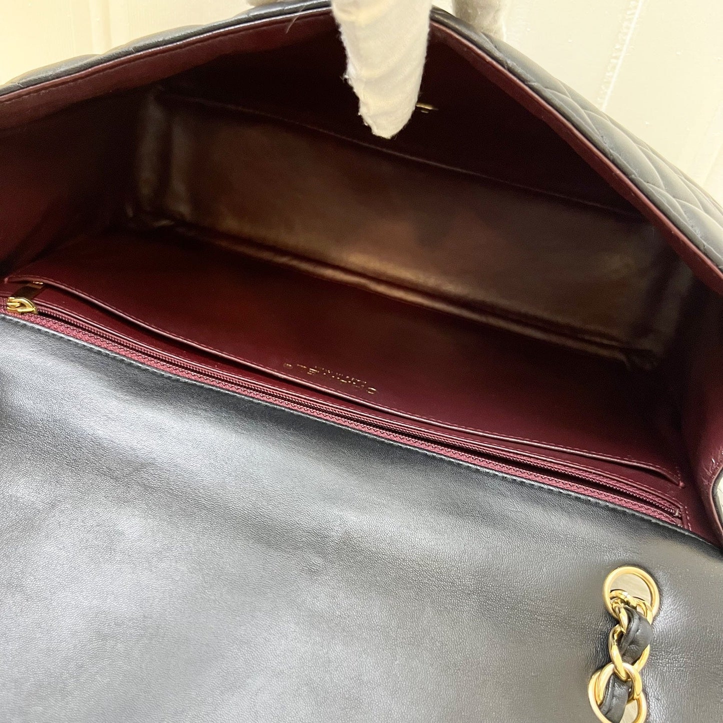 GLM-Maxi Classic Flap SF in Black Lambskin and GHW