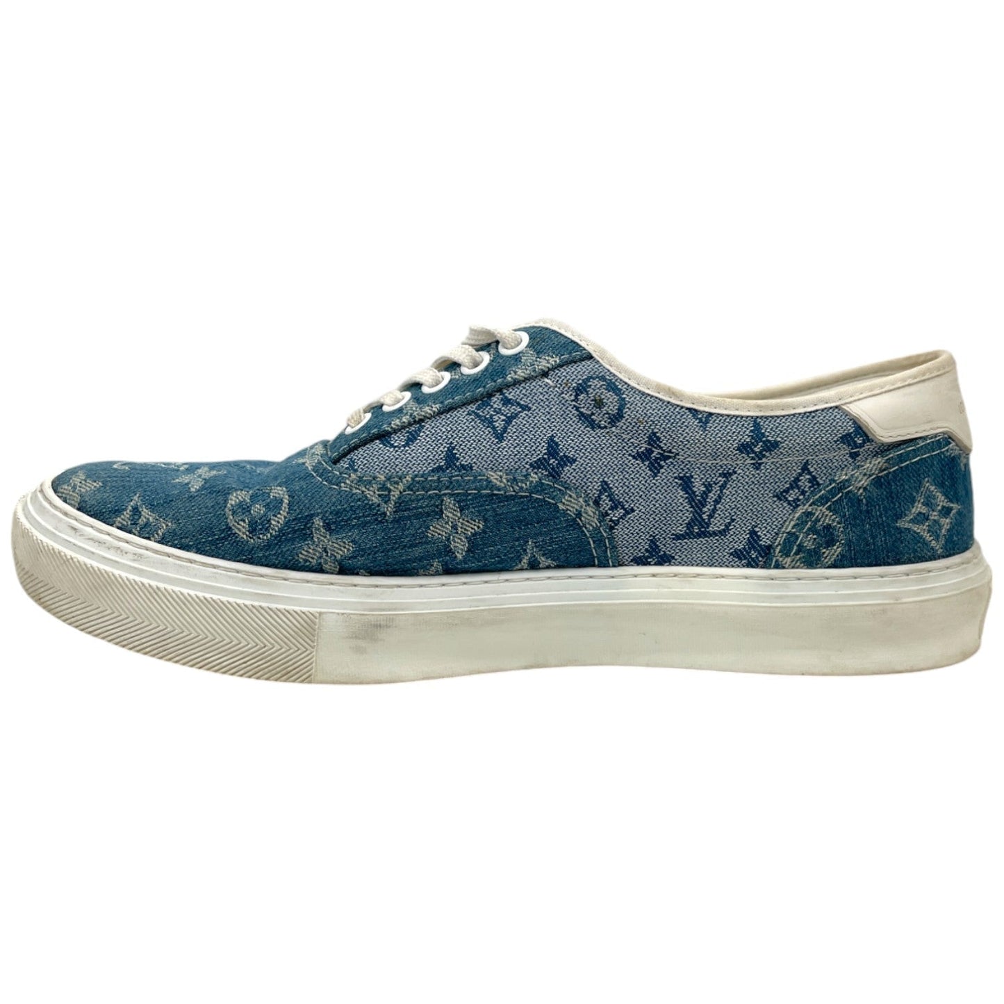 Men's Monogram Denim Low Trainers Blue Size EU 42 / UK 8