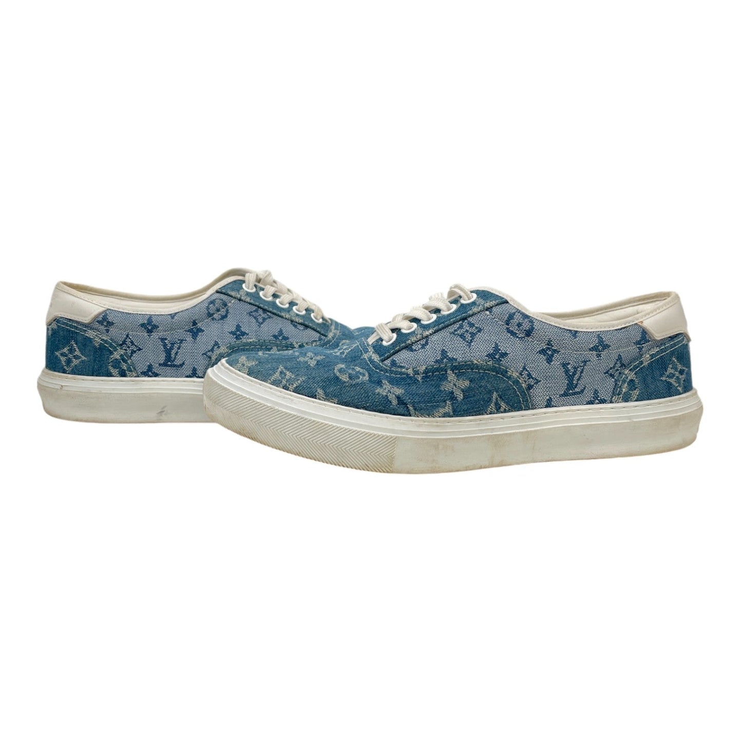 Men's Monogram Denim Low Trainers Blue Size EU 42 / UK 8