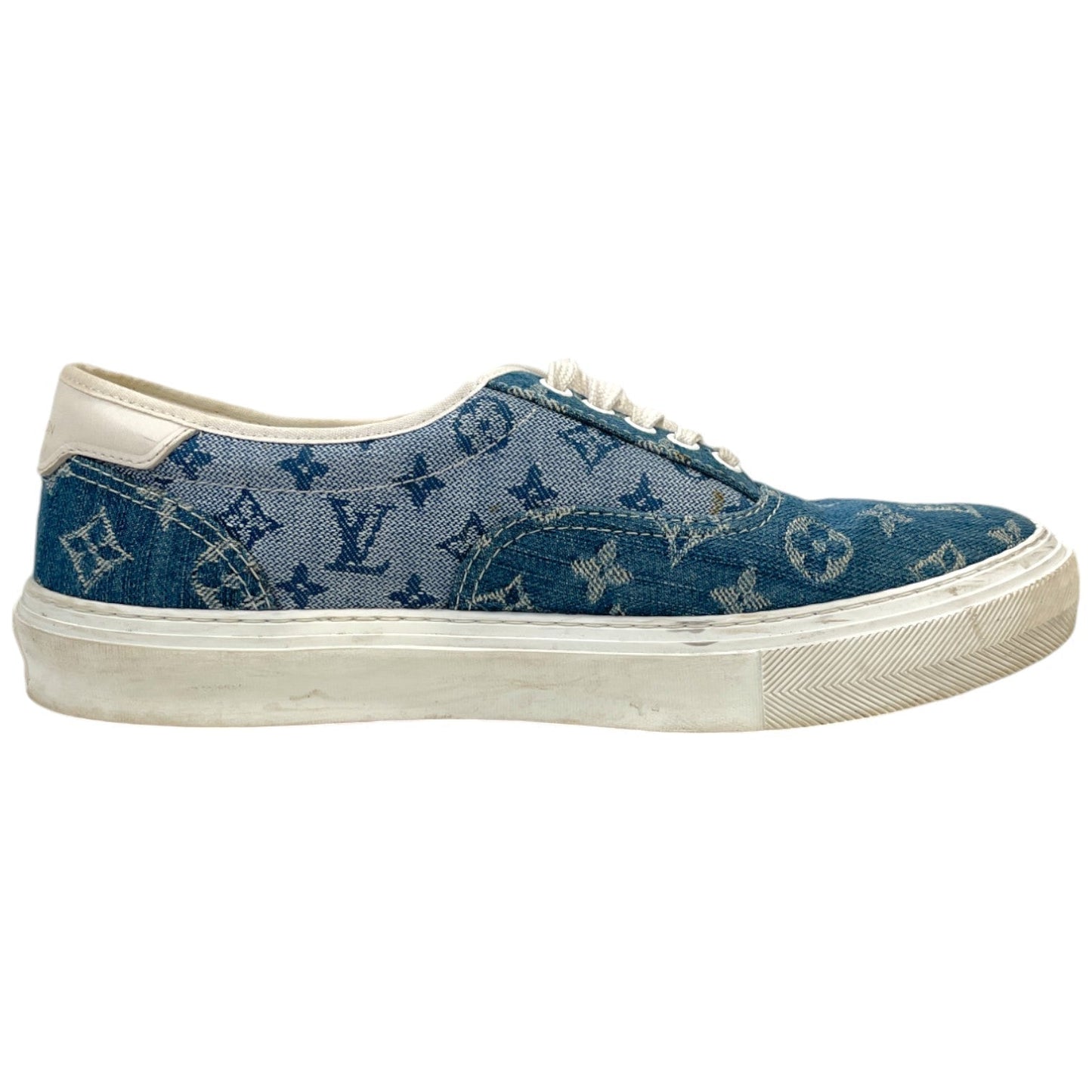 Men's Monogram Denim Low Trainers Blue Size EU 42 / UK 8