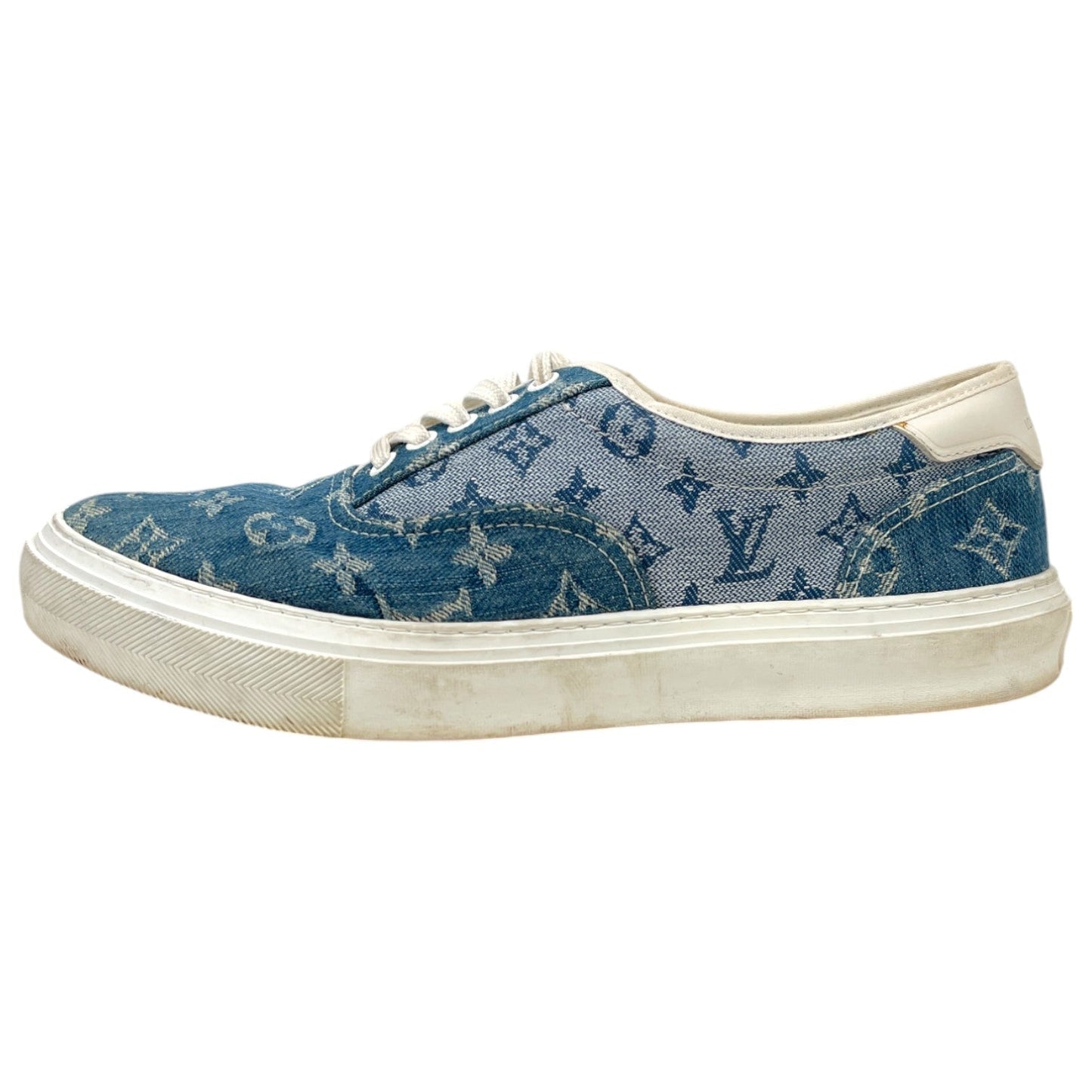 Men's Monogram Denim Low Trainers Blue Size EU 42 / UK 8