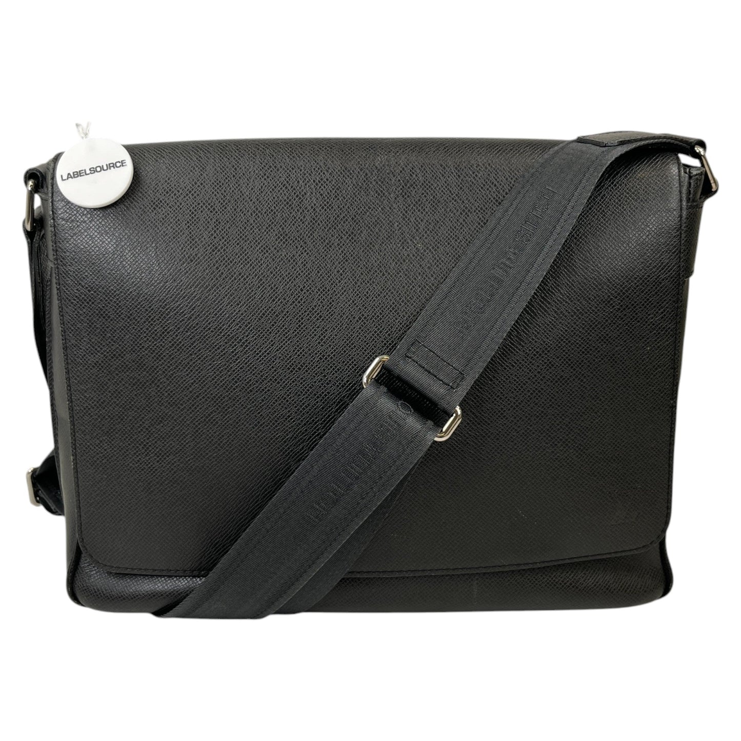 Men's Roman Mm Taiga Leather Bag Black