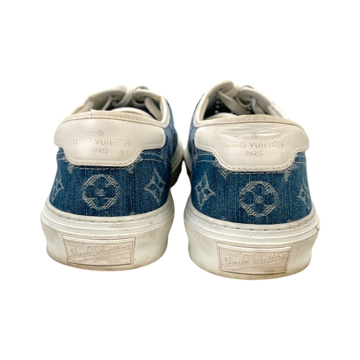 Men's Monogram Denim Low Trainers Blue Size EU 42 / UK 8