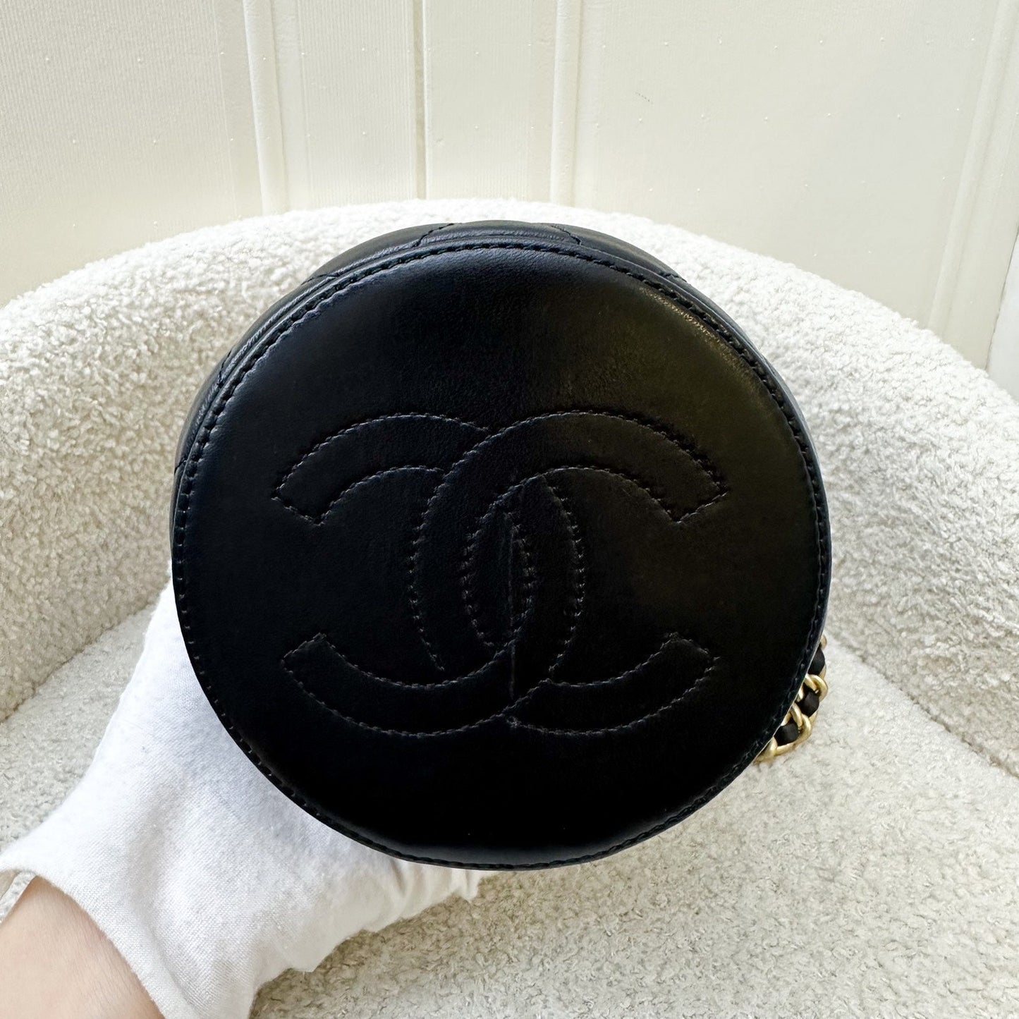 GLM-21K Small Vanity in Black Lambskin AGHW