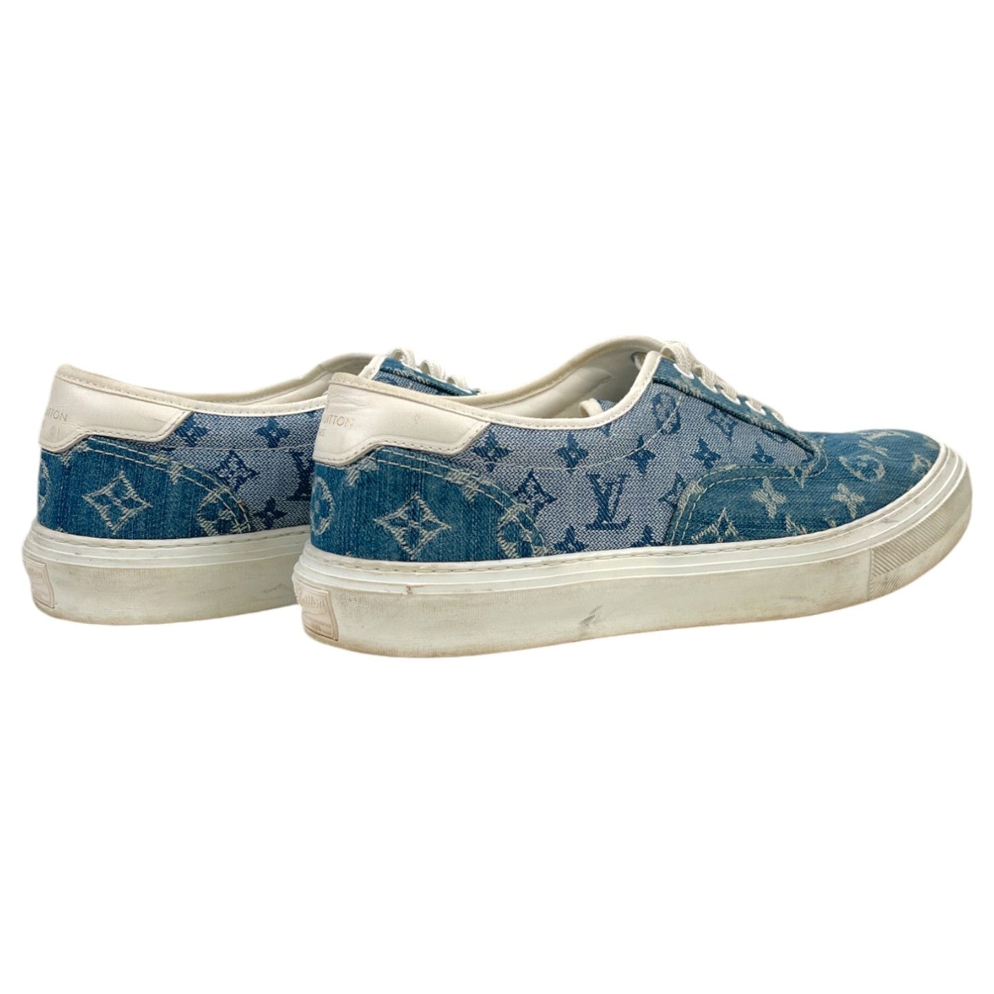 Men's Monogram Denim Low Trainers Blue Size EU 42 / UK 8