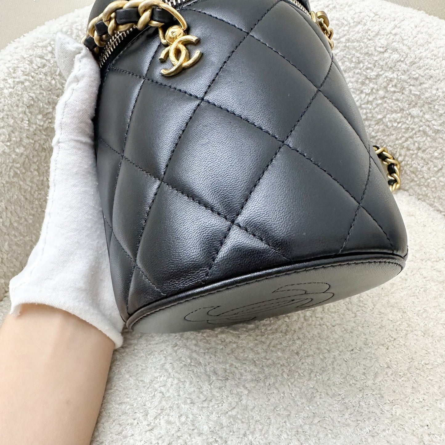 GLM-21K Small Vanity in Black Lambskin AGHW