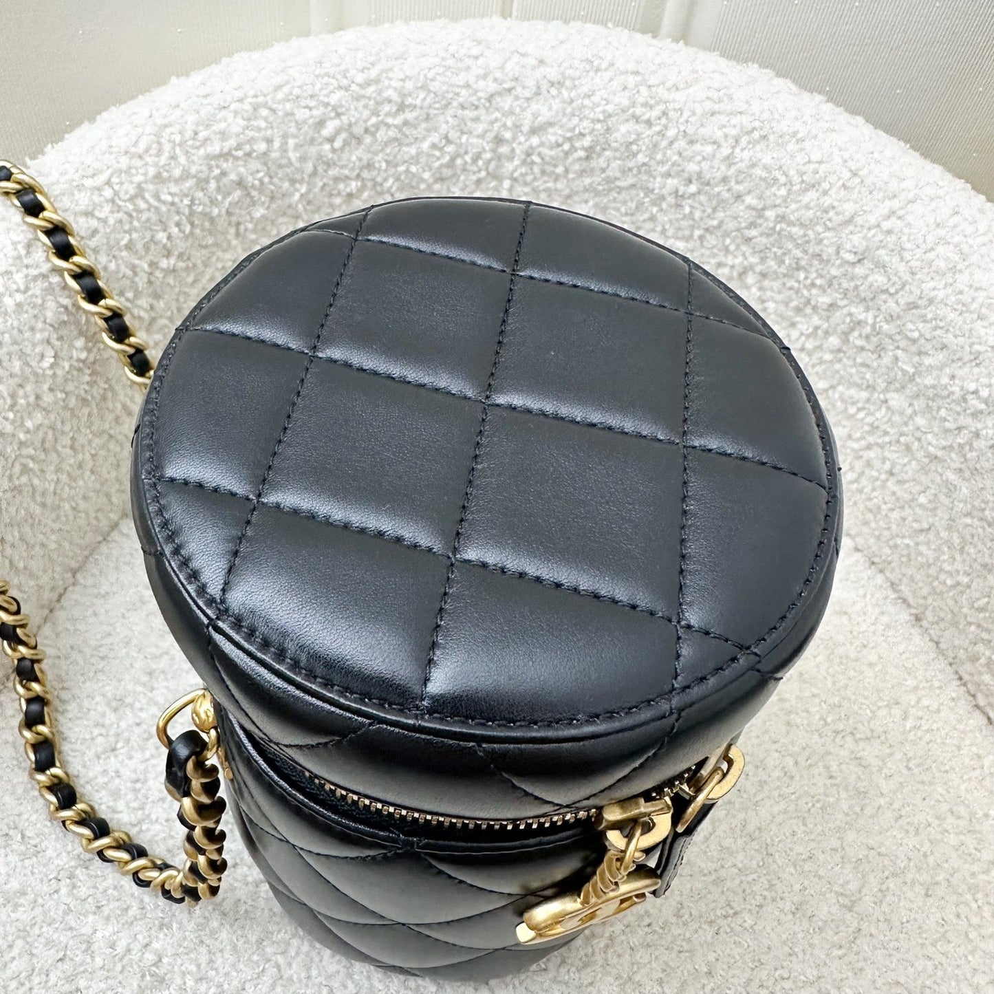GLM-21K Small Vanity in Black Lambskin AGHW