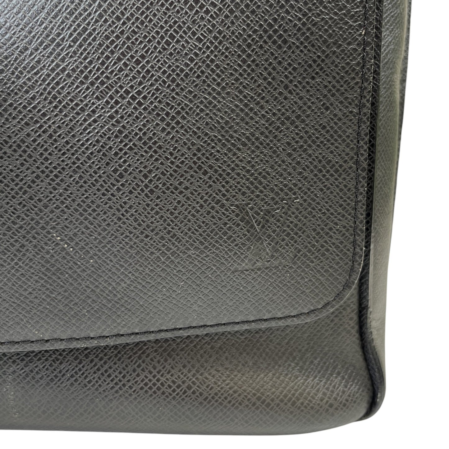 Men's Roman Mm Taiga Leather Bag Black