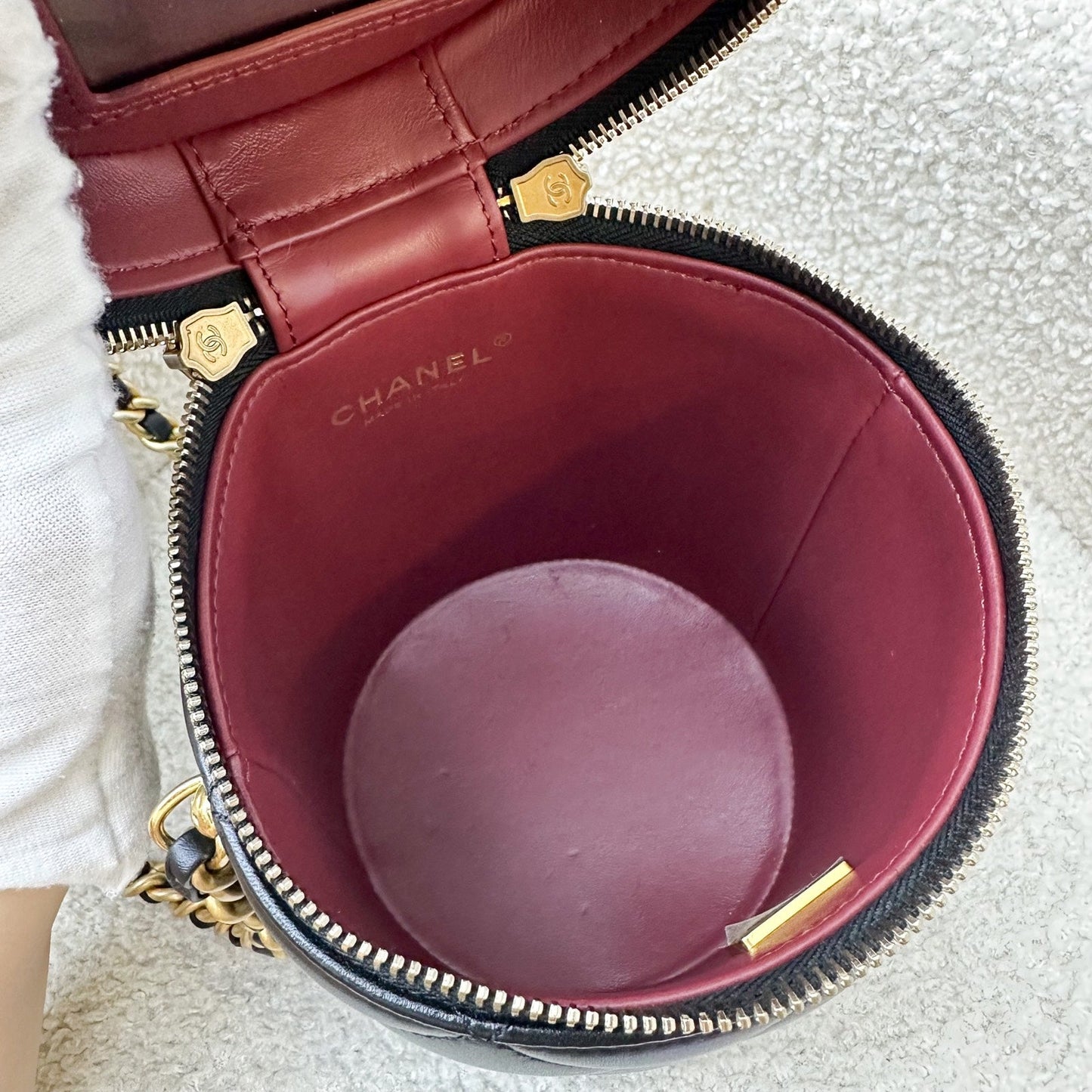 GLM-21K Small Vanity in Black Lambskin AGHW
