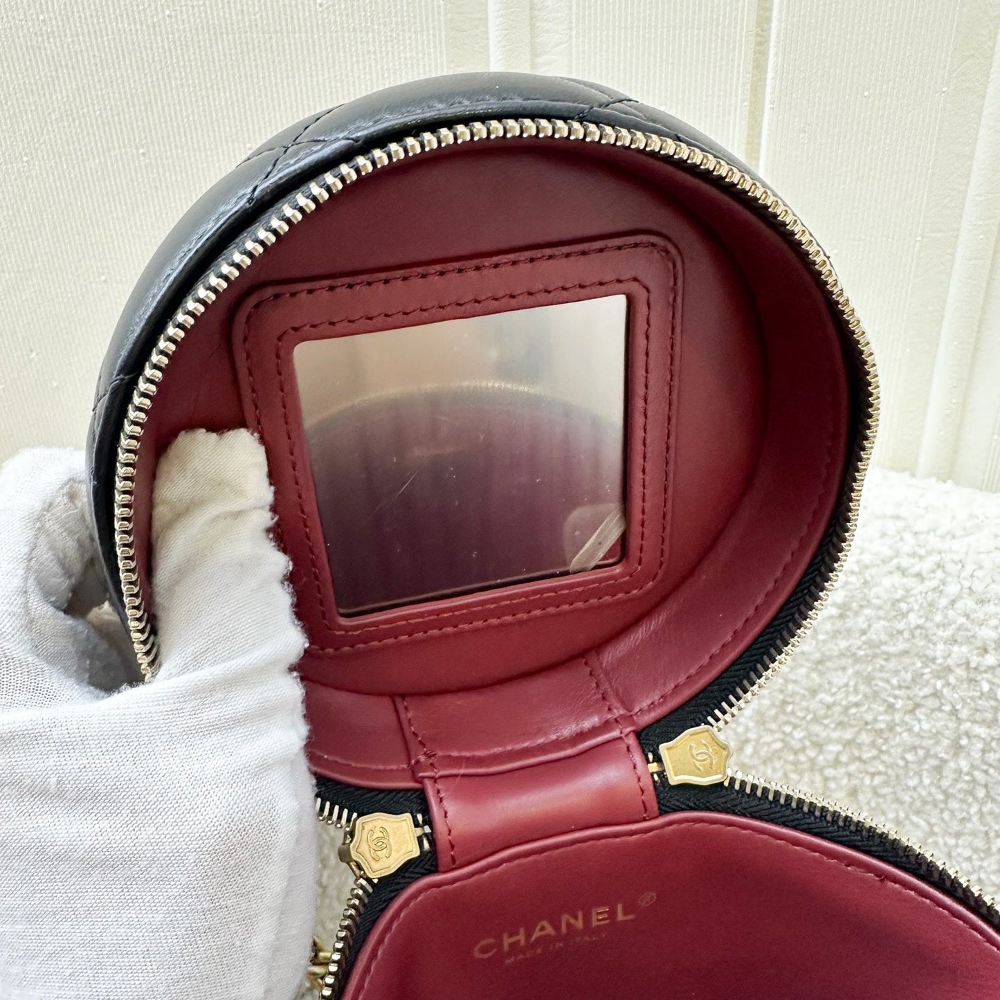GLM-21K Small Vanity in Black Lambskin AGHW