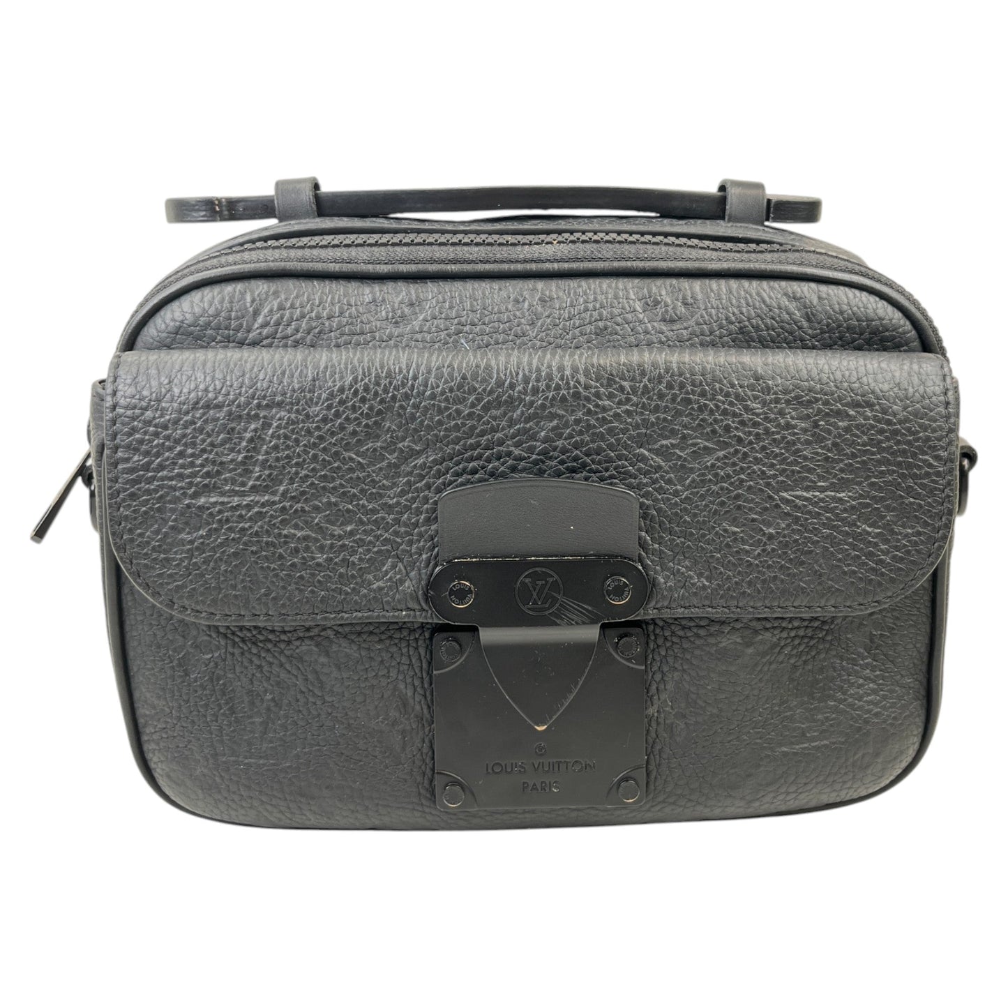 Men's S Lock Messenger Bag Black